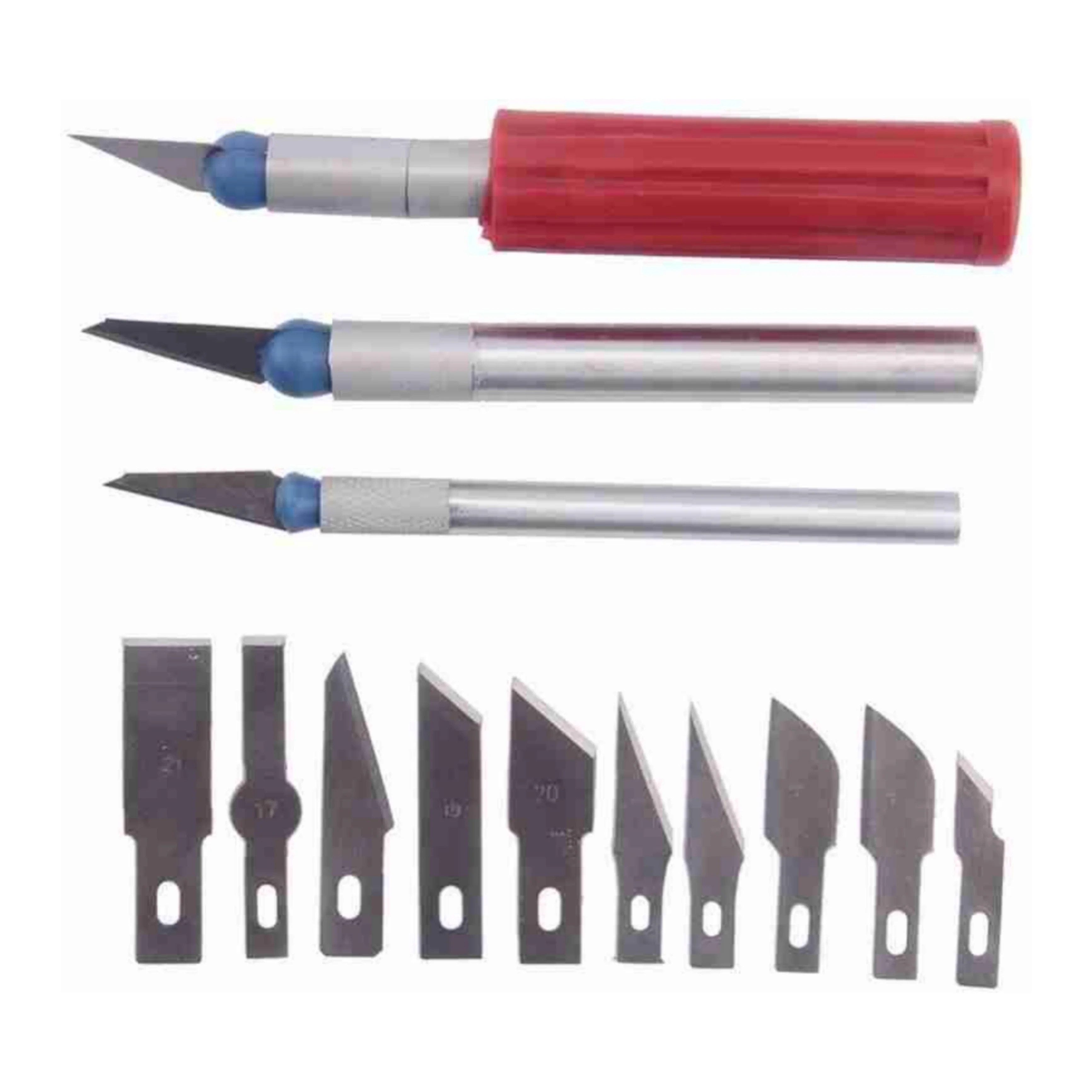 13 Pc's Multi-function Hobby Knife Crafts Carving Cutter Graver Sculpting Plastic Grip Cutting Mat - Image 3