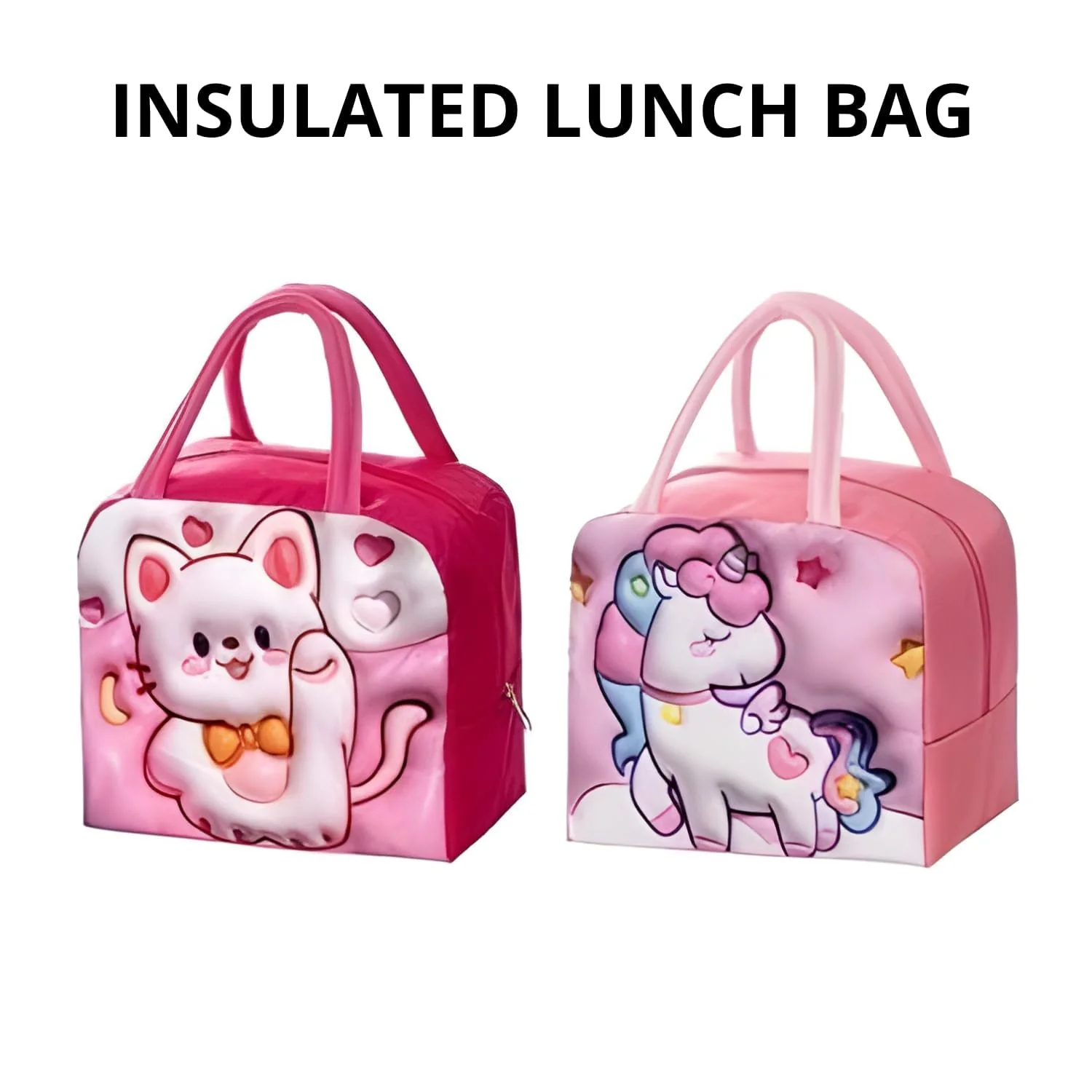 3D Cartoon Printed Lunch Box Bag Aluminum Foil Thermal Lunch Bags Insulation Waterproof Lunch Box Assorted desing (1 Pcs) - Image 5