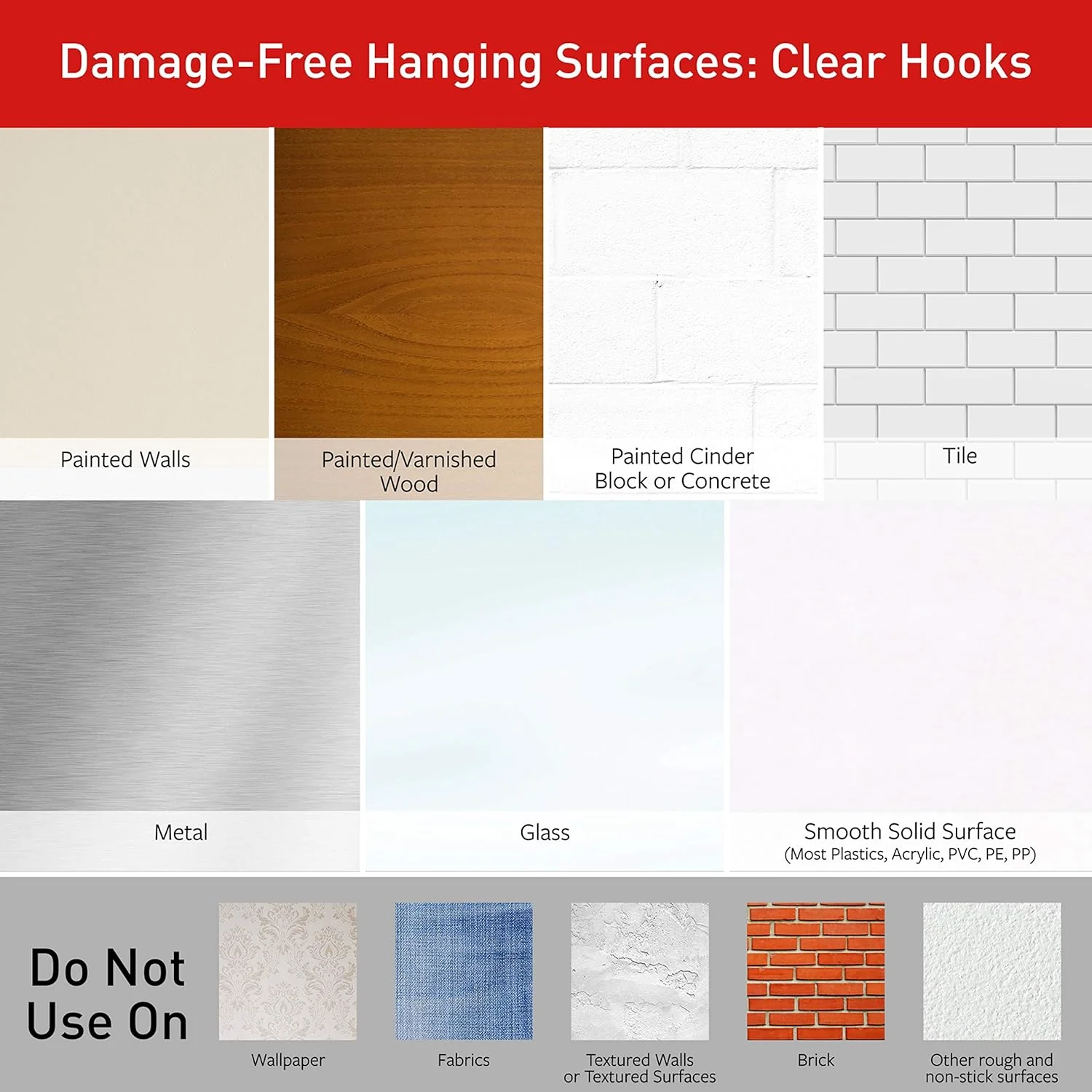 3M Command Small Clear Wire Wall Hooks, Up To 225Gms, Holds Strongly, Reusable, Adhesive Hooks For Wall, Multi-Surface Damage Free Hooks For Hanging Transparent, 3Hooks, 4 Strips - Plastic - Image 8