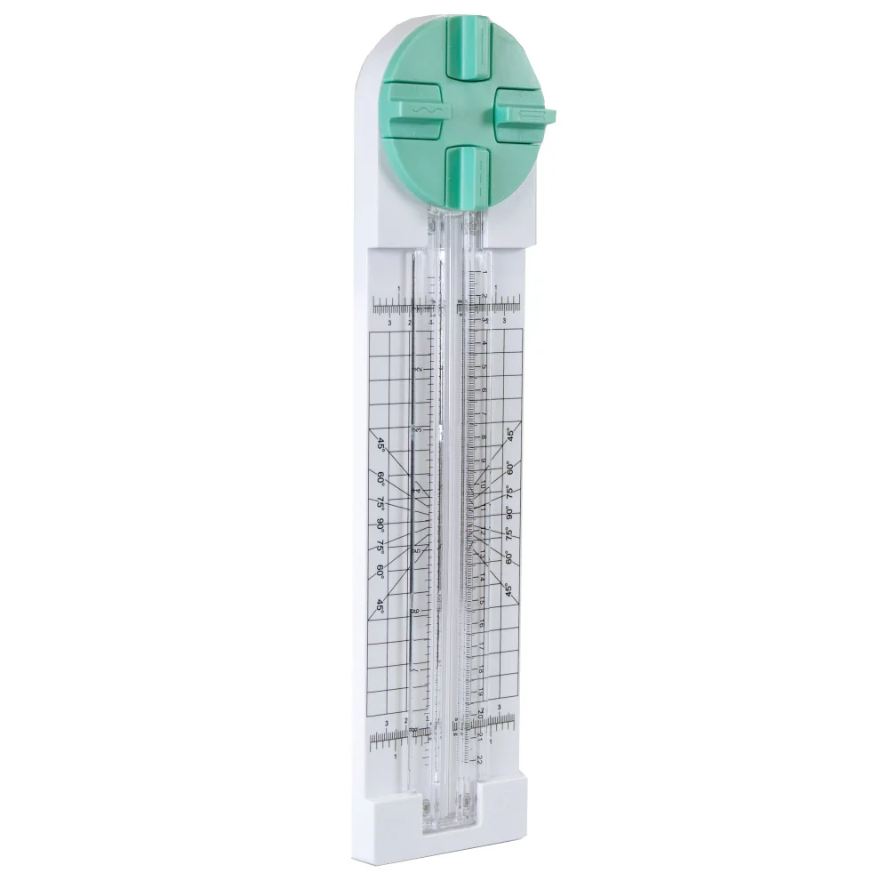 4 in 1 Portable Paper Trimmer, Multi-Function Scrapbooking Tool with Security Safeguard for Cutting Straight Dashed Curves Creasing Lines - Image 2