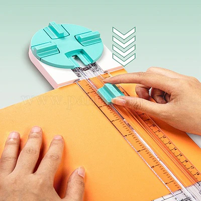 4 in 1 Portable Paper Trimmer, Multi-Function Scrapbooking Tool with Security Safeguard for Cutting Straight Dashed Curves Creasing Lines - Image 9