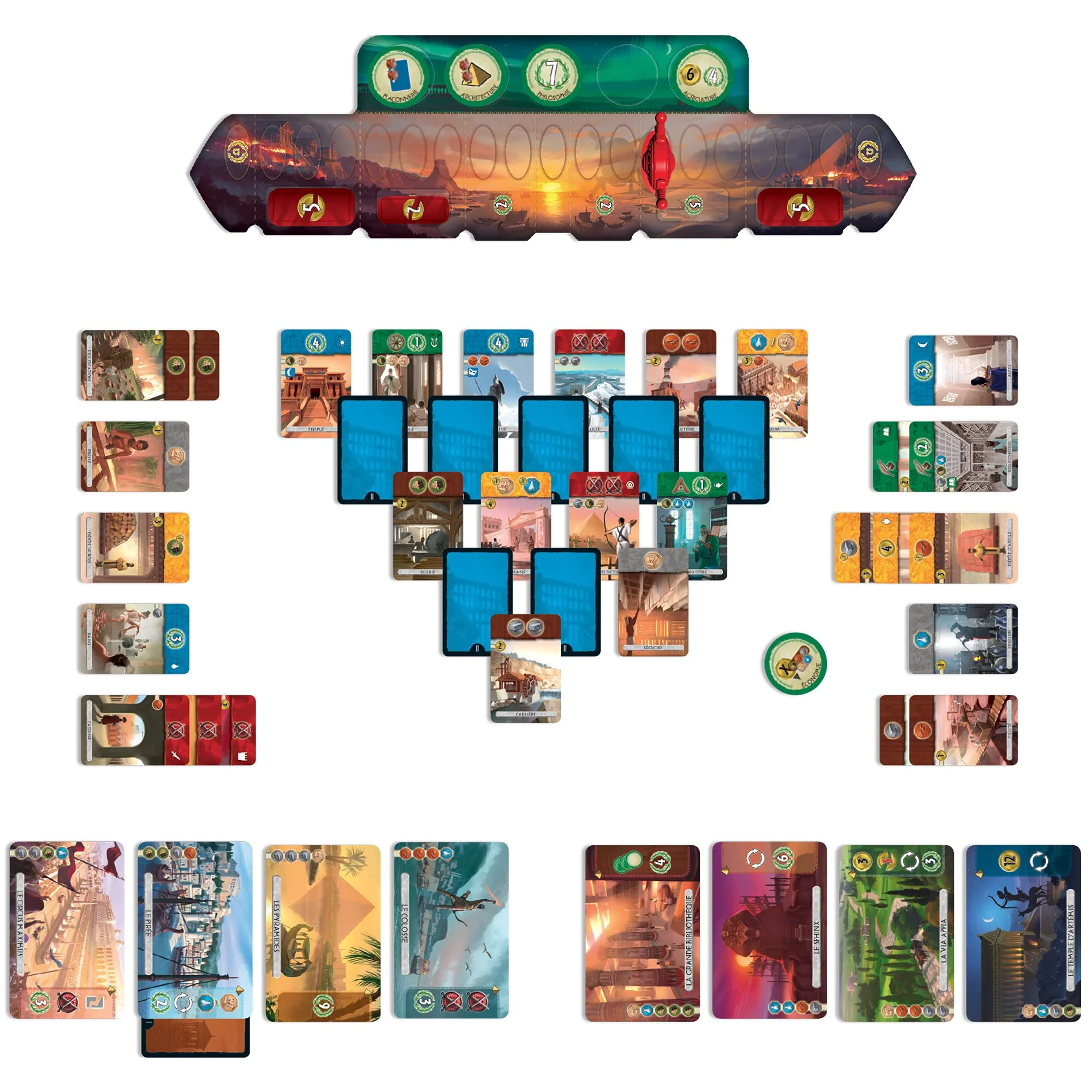 7 Wonders Duel Base Board Game - Intense 2 Player Battles in the Ancient World! - Image 2