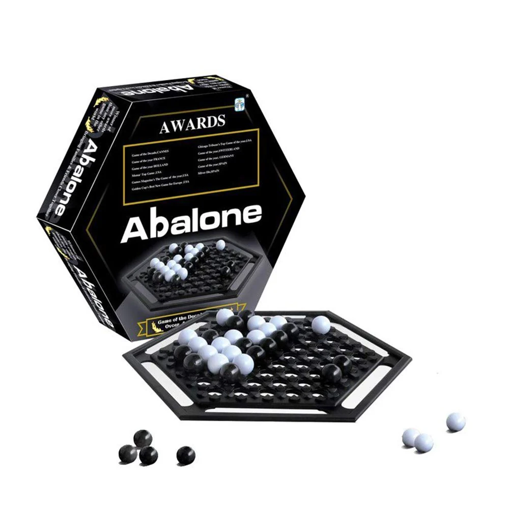 Abalone Mini Black and White Marbles Board Game