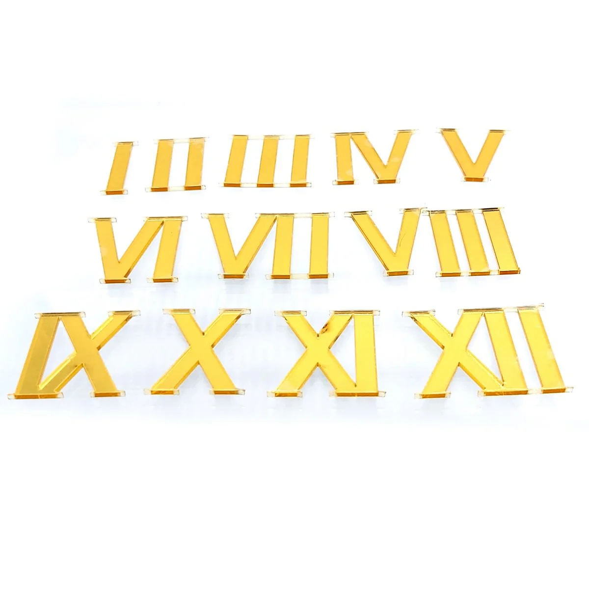 Acrylic Roman Numerals (1 to 12) - Gold - Image 3