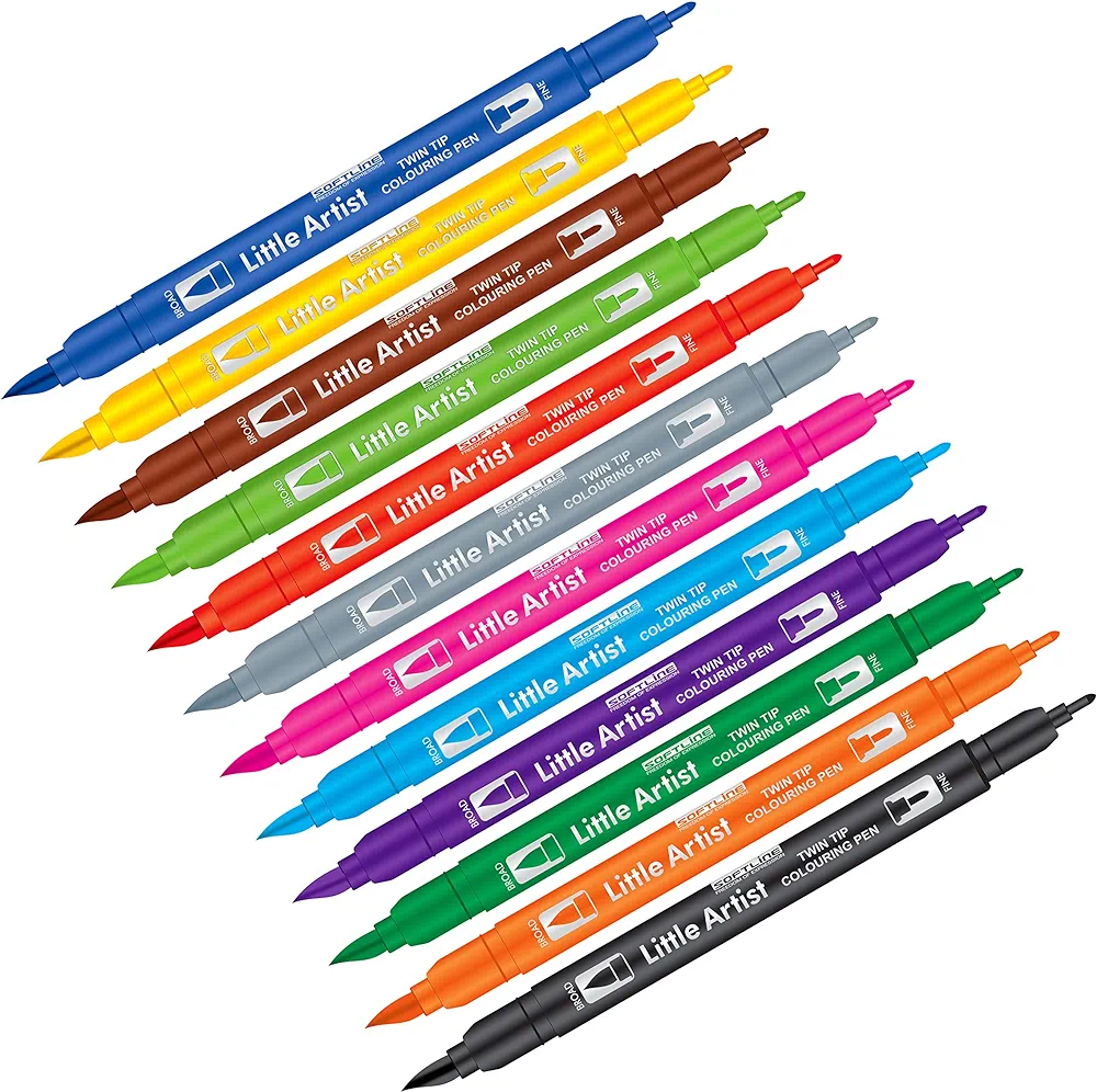Add Gel Softline Little Artist Colouring Pen - Twin Tip Brush 12 Pen Set - Image 2