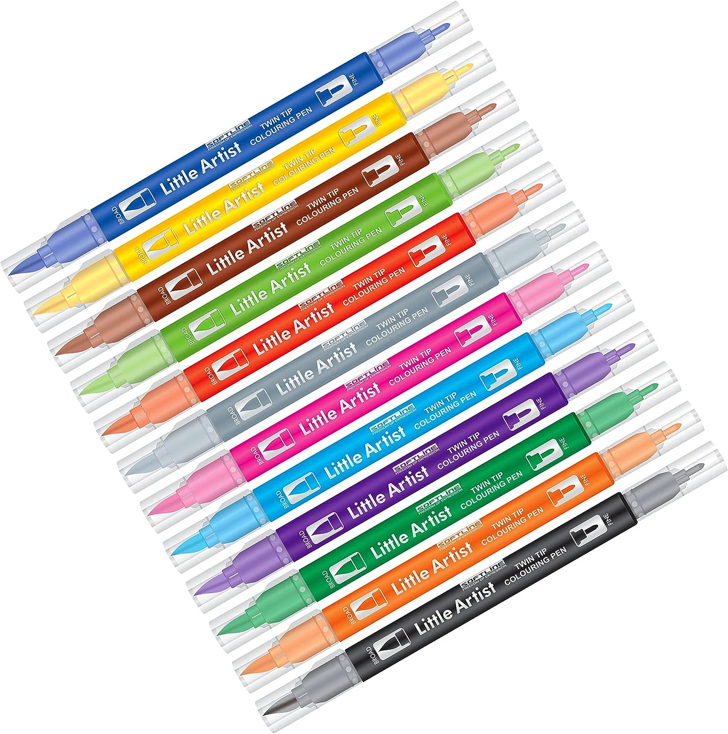 Add Gel Softline Little Artist Colouring Pen - Twin Tip Brush 12 Pen Set - Image 4