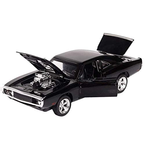 Alloy Metal Pull Back Die-cast Car 1:32 Dodge Charger Fast & Furious 7 Diecast Metal Pullback Toy car with Openable Doors & Light, Music - Image 6