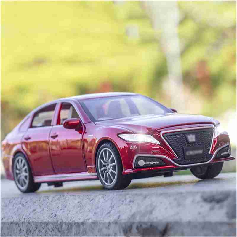 Alloy Metal Pull Back Die-cast Car 1:32 Toyota Crown Diecast Metal Pullback Toy car with Openable Doors & Light, Music - Image 7