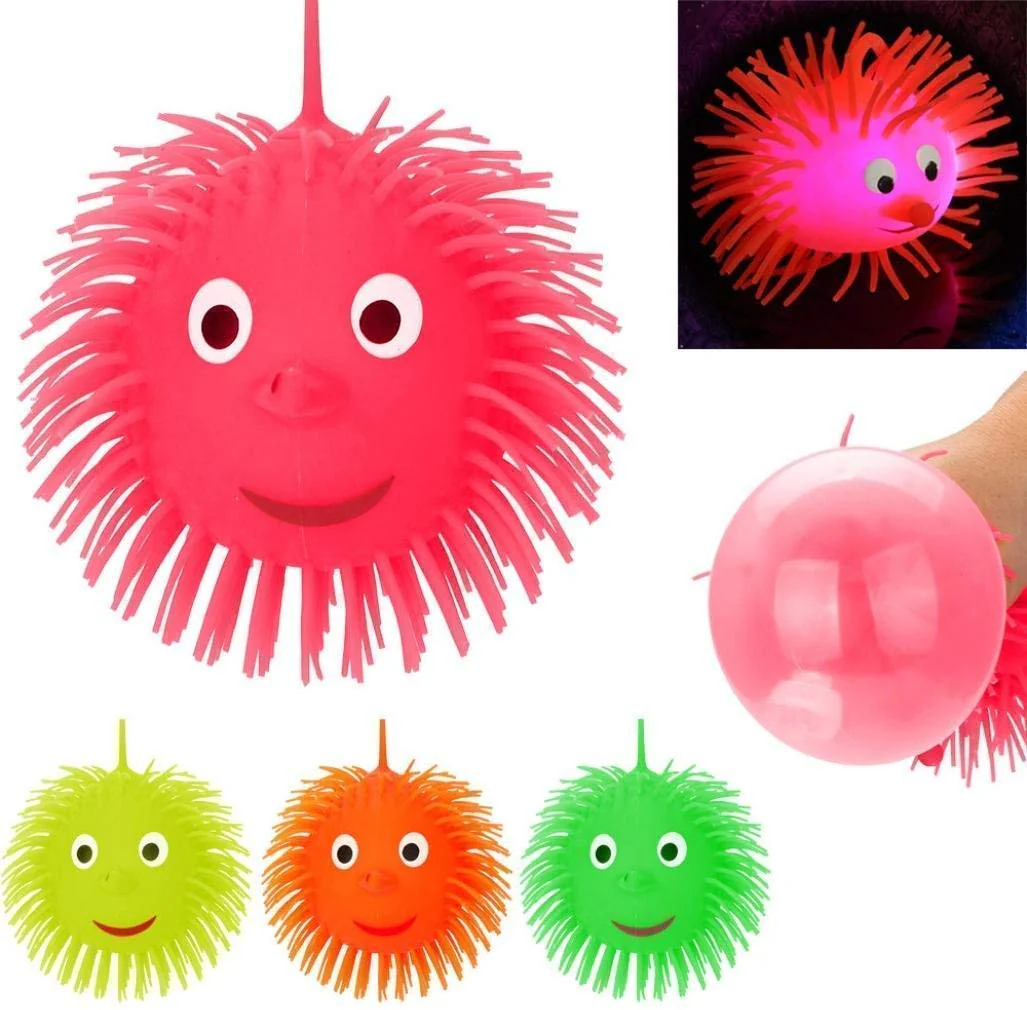 Anti Stress Jumping Bouncy Light up Puffer Ball for Kids and Adults (Multi Colour) - Image 2