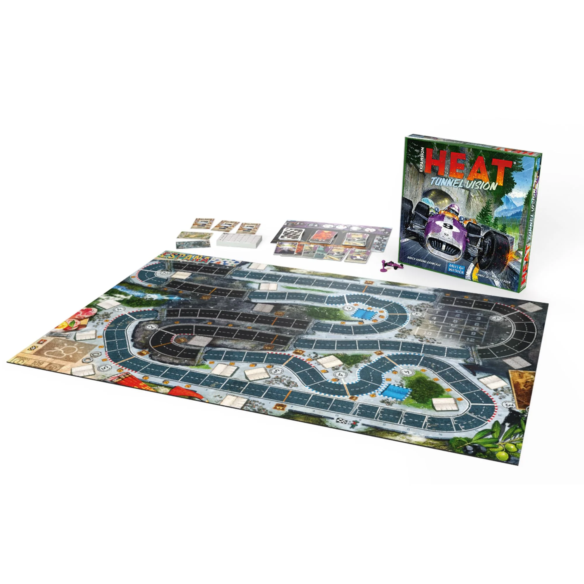 Asmodee Heat Tunnel Vision Board Game Expansion New Tracks Championship Season & Front Wing Module Racing Strategy Game - Image 3