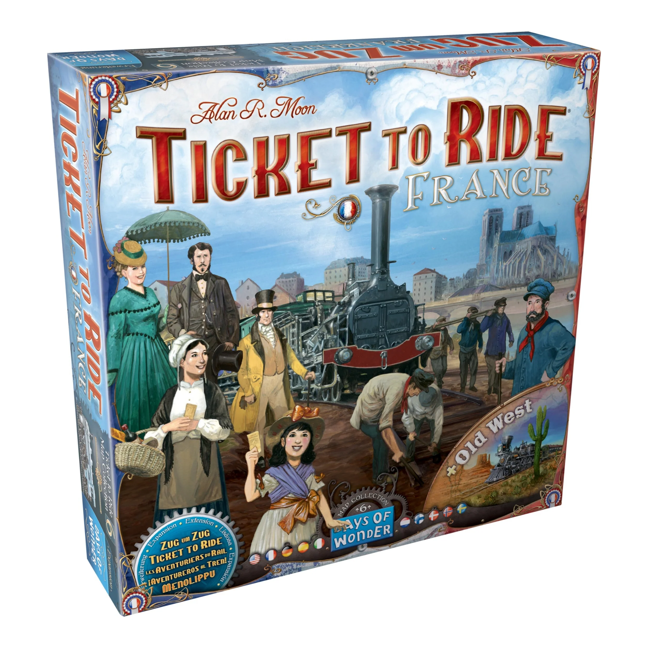 Asmodee Ticket to Ride France + Old West Board Game Expansion
