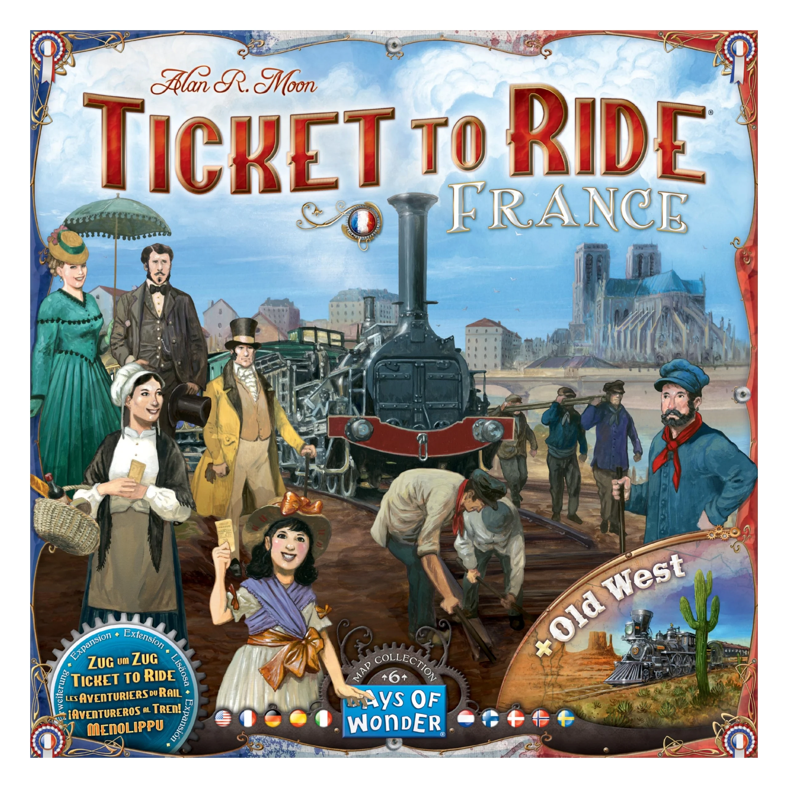 Asmodee Ticket to Ride France + Old West Board Game Expansion - Image 2
