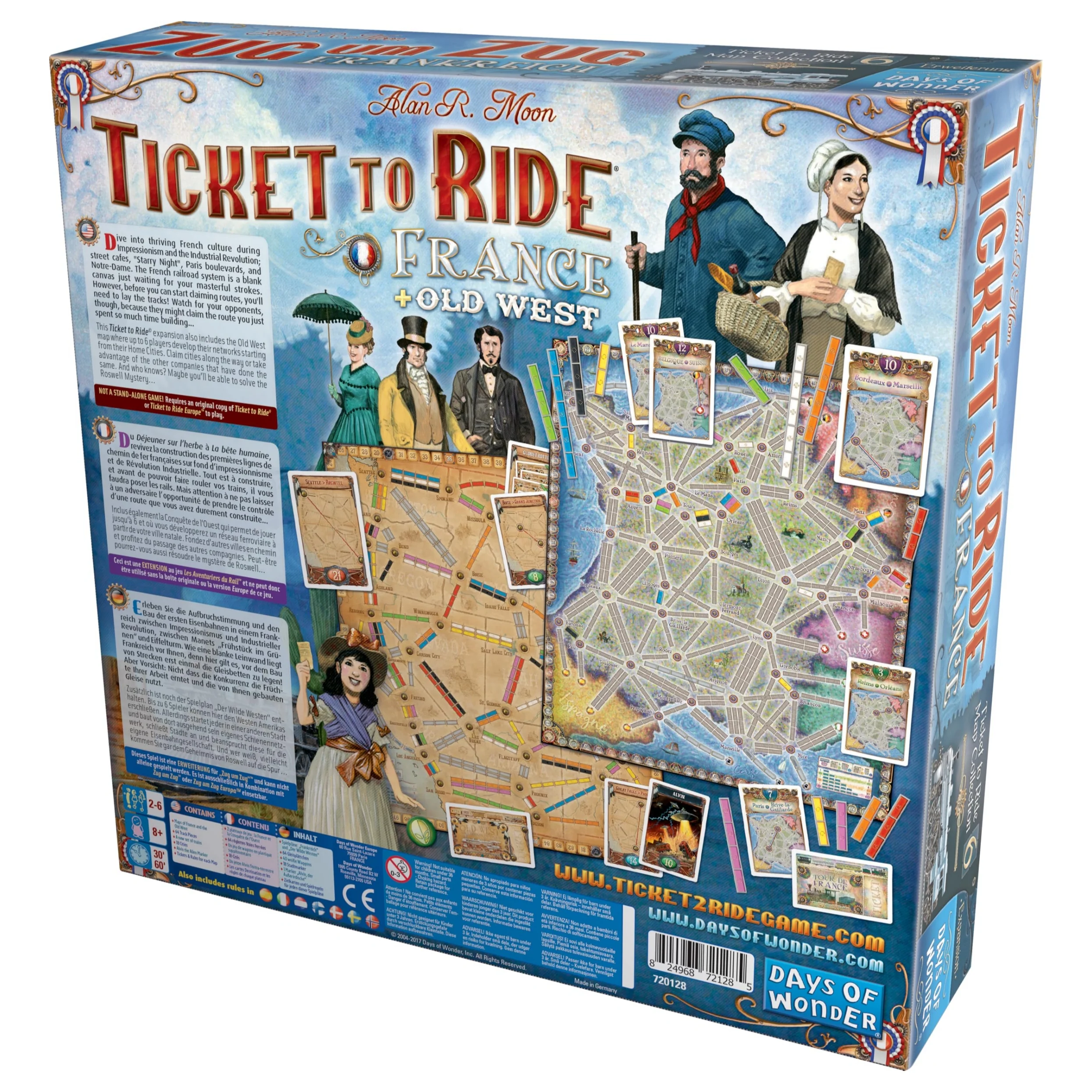 Asmodee Ticket to Ride France + Old West Board Game Expansion - Image 3