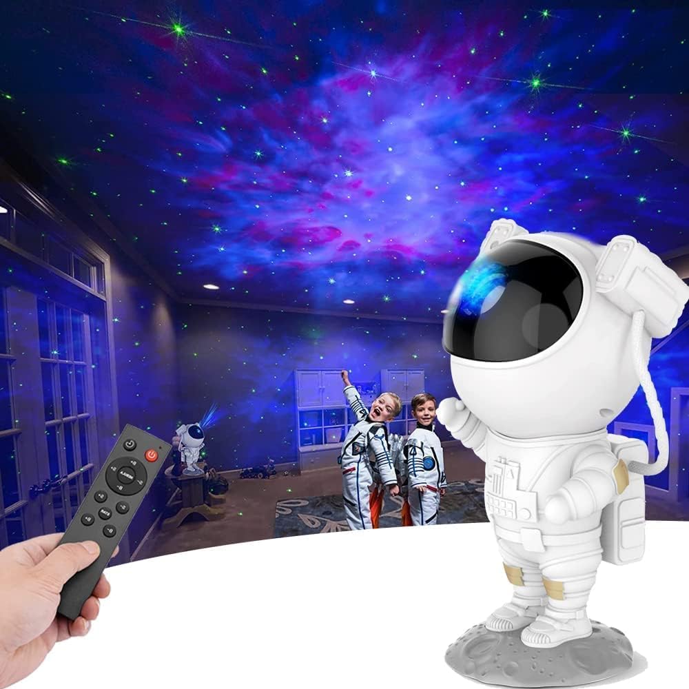 Astronaut Galaxy Projector with Remote Control - 360Β° Adjustable Timer Kids Astronaut Nebula Night Light, for Gifts,Baby Adults Bedroom, Gaming Room, Home and Party - Image 6