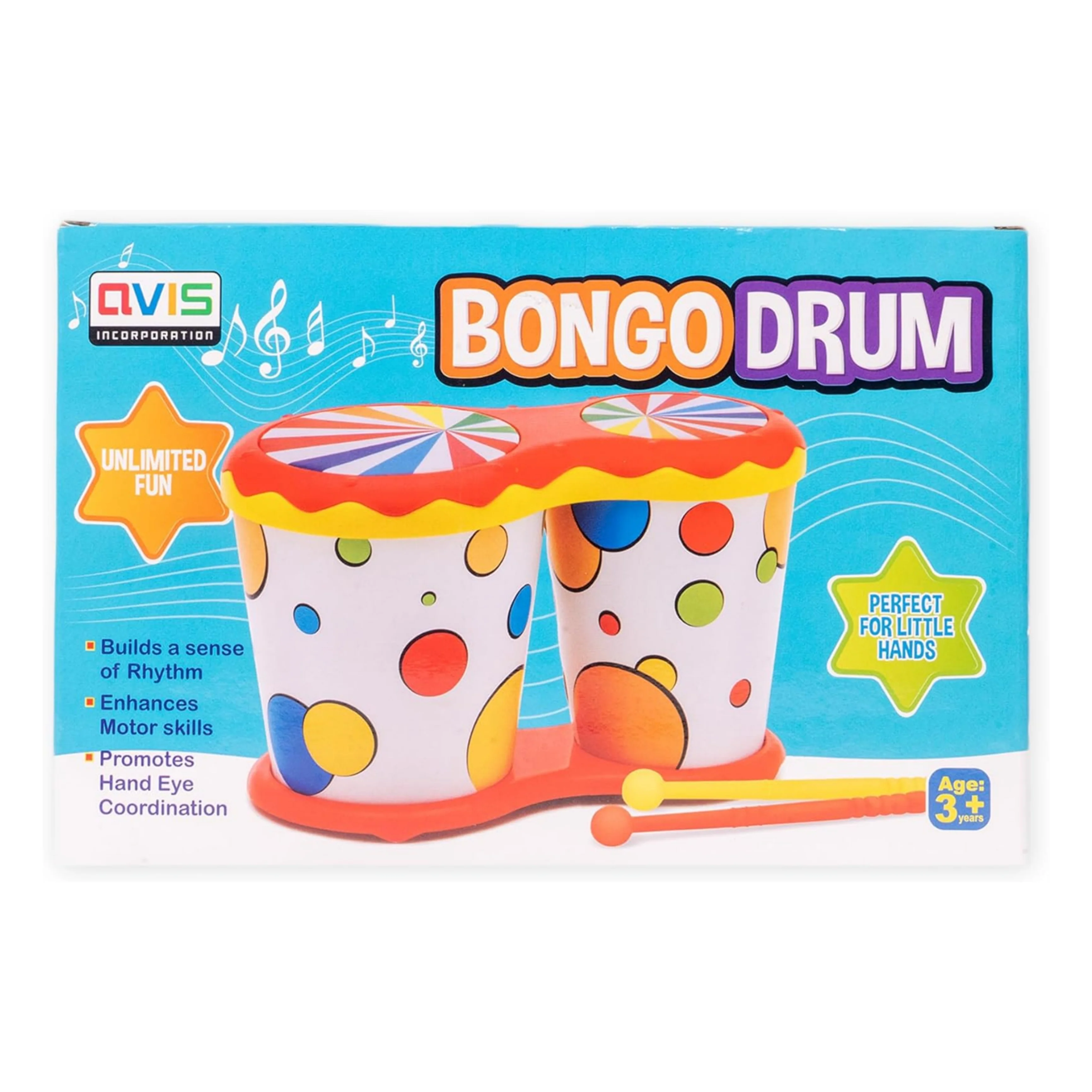 Avis Musical Instrument Bongo Drum for Kids - Image 3