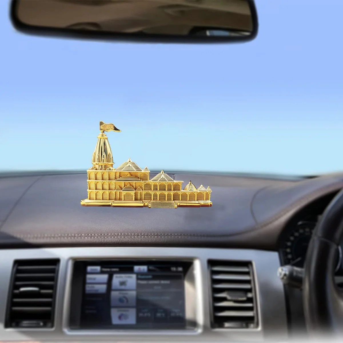 Ayodhya Shree Ram Mandir Architectural Model Showpiece for Home Decor, Office | Metal Showpiece