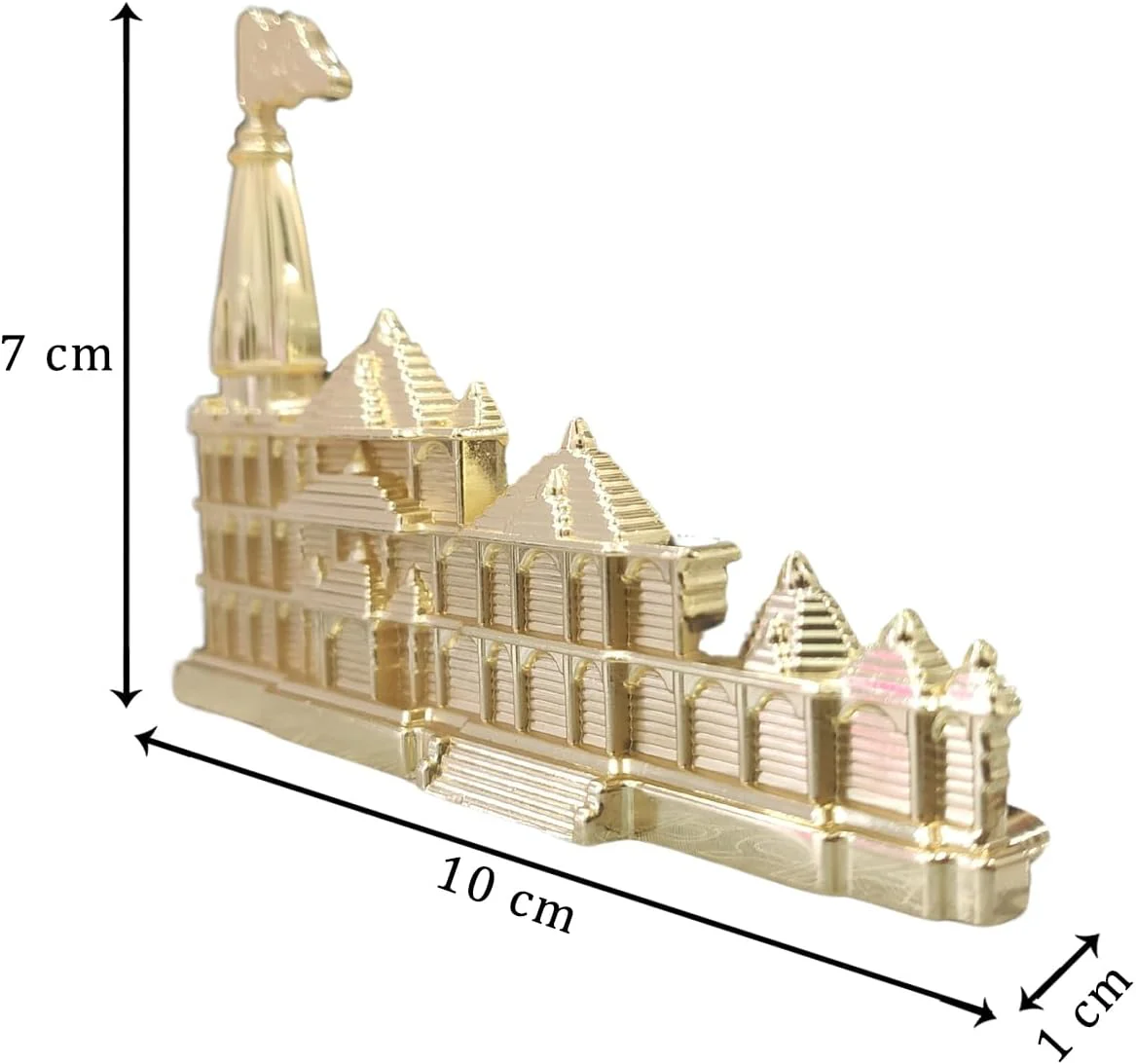Ayodhya Shree Ram Mandir Architectural Model Showpiece for Home Decor, Office | Metal Showpiece - Image 4