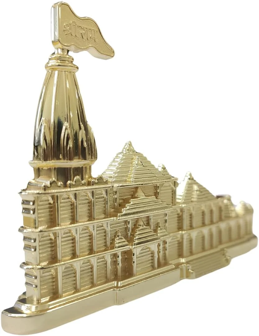 Ayodhya Shree Ram Mandir Architectural Model Showpiece for Home Decor, Office | Metal Showpiece - Image 5