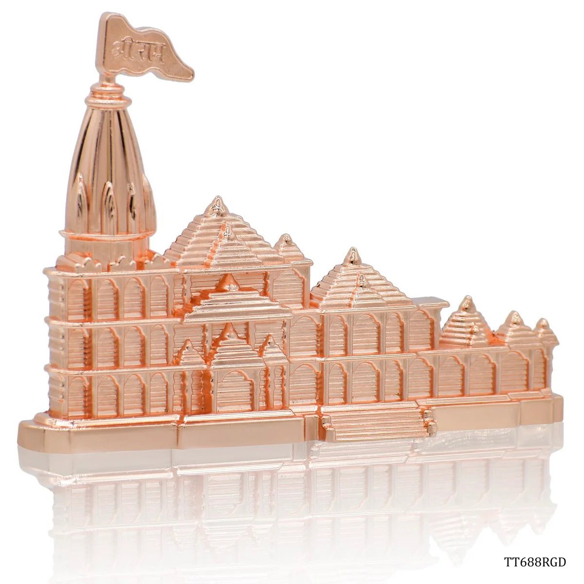 Ayodhya Shree Ram Mandir Architectural Model Showpiece for Home Decor, Office | Metal Showpiece - Image 2