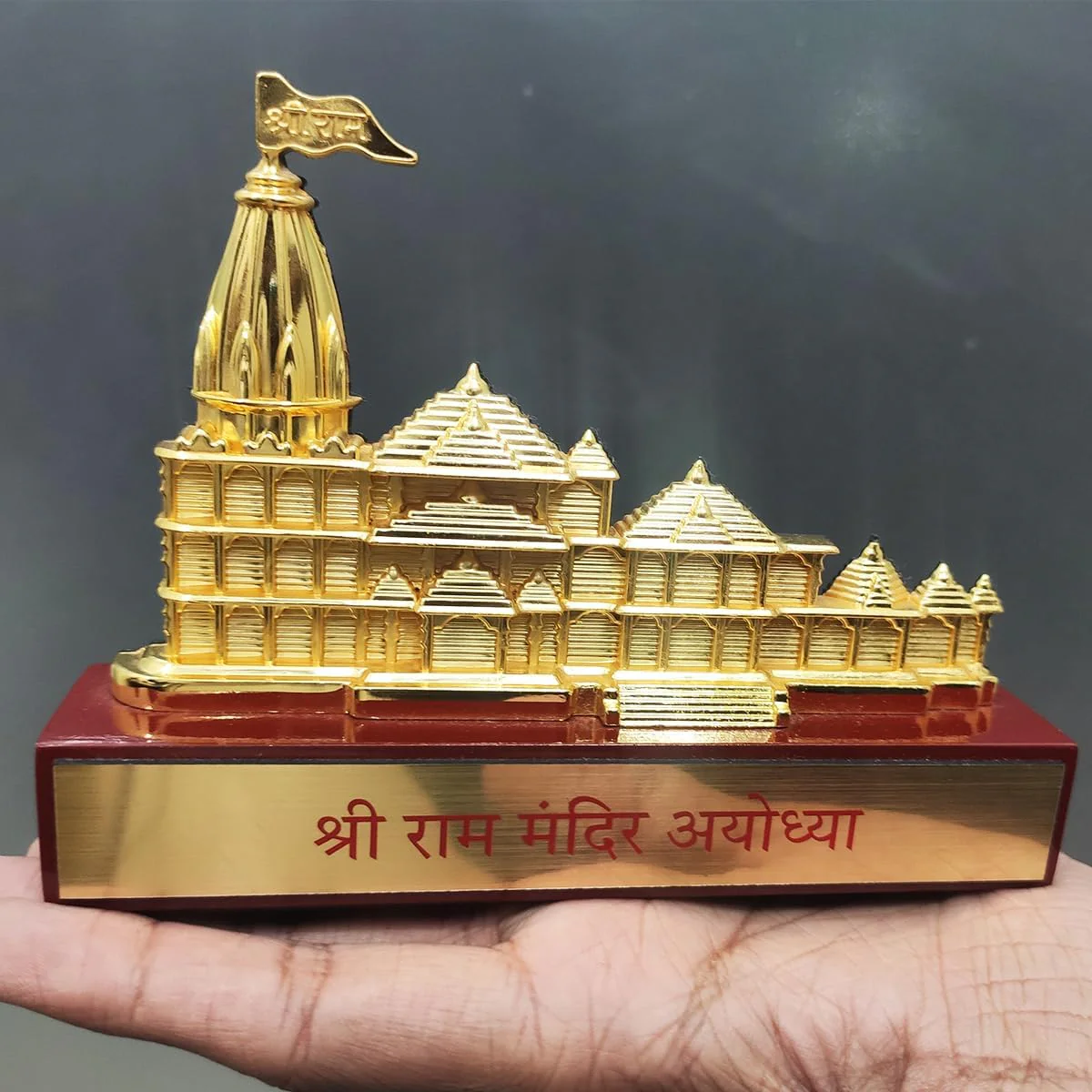 Ayodhya Shree Ram Mandir Architectural Model Showpiece for Home Decor, Office | Metal Showpiece - Image 3