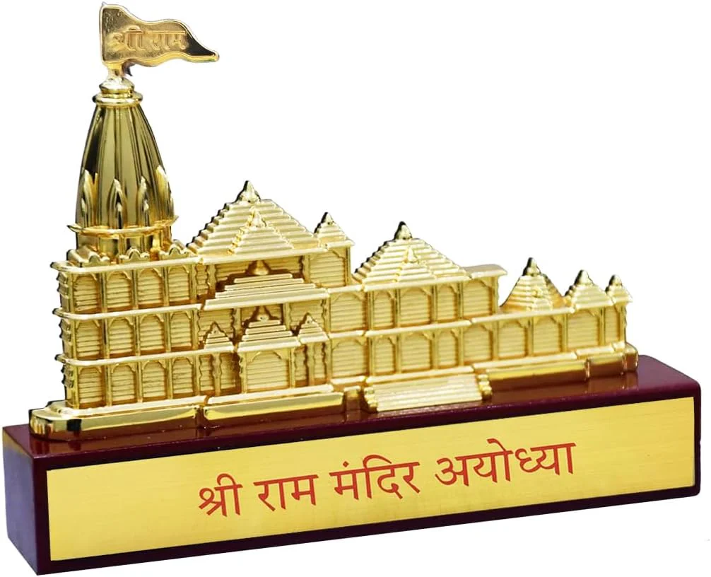Ayodhya Shree Ram Mandir Architectural Model Showpiece for Home Decor, Office | Metal Showpiece - Image 6