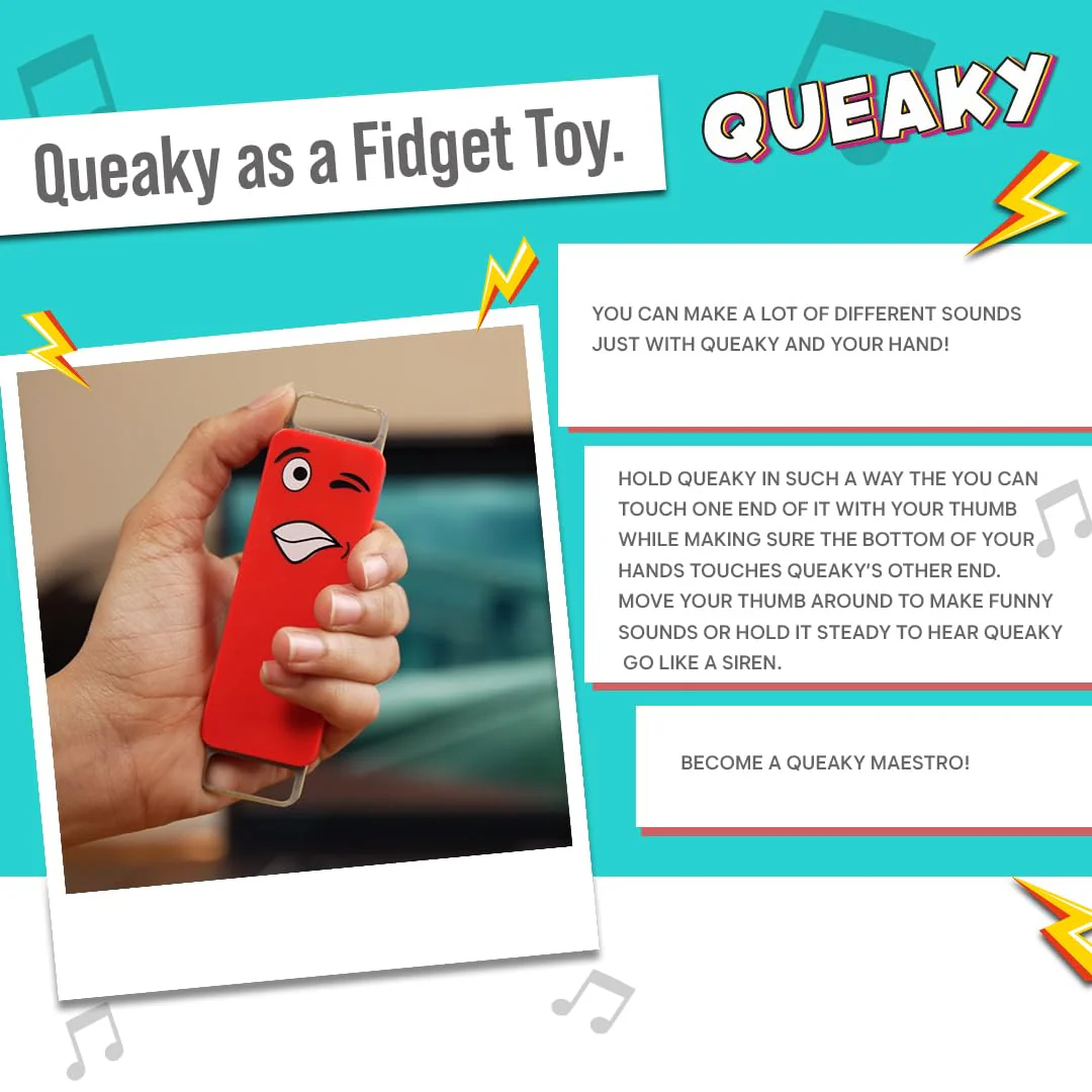 Blix Queaky- STEM Toy, Experimental Toy, Queaky is not just Musical and Sound Toy, Learn Through Play (Blue) - Image 2