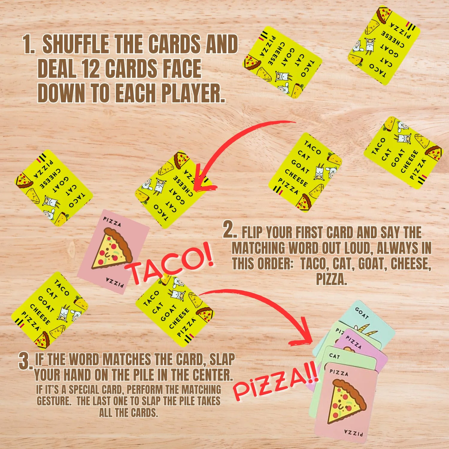 Blue Orange Taco Cat Goat Cheese Pizza The Party Card Game - Image 5