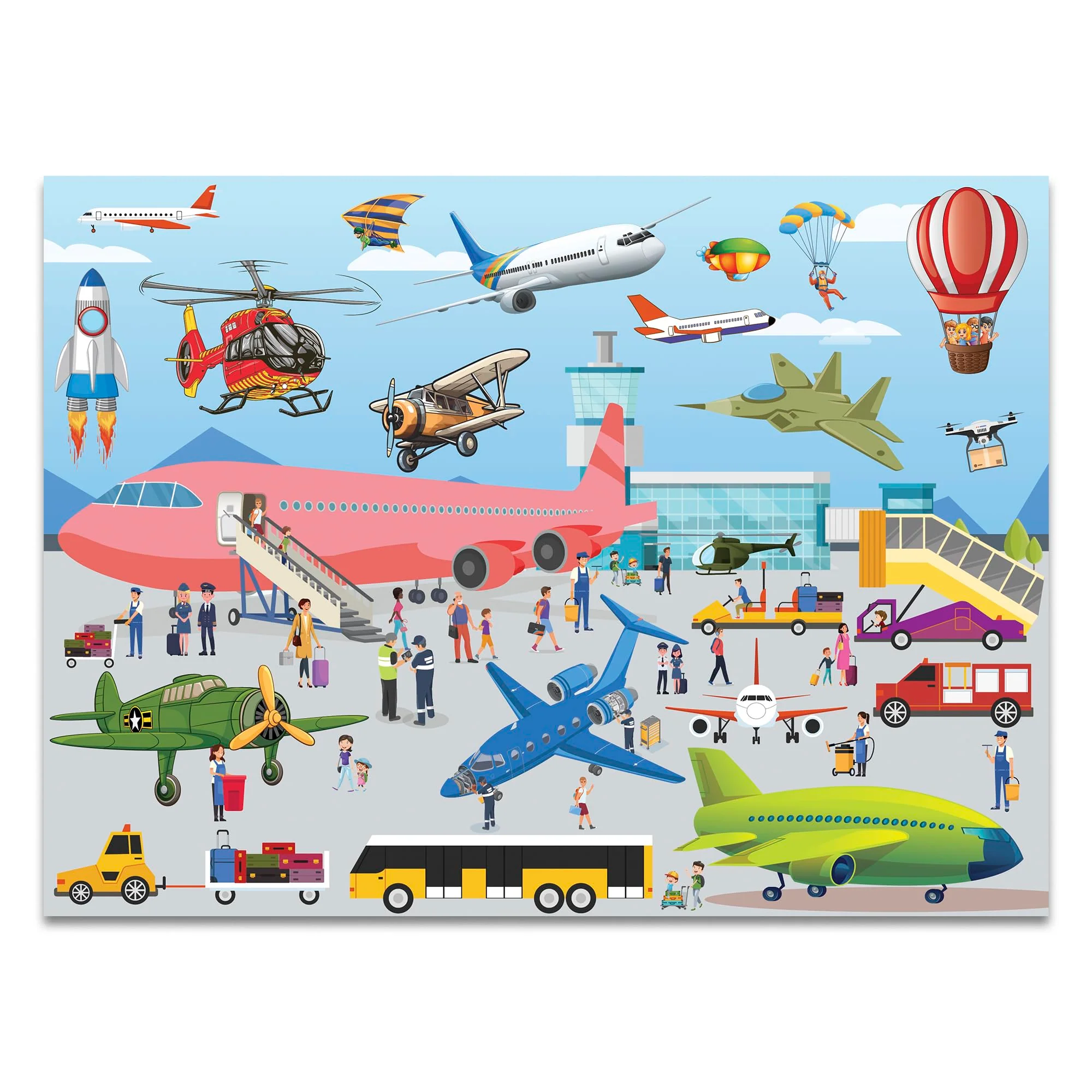 Book Ford 4 in 1 Modes of Transportation Jigsaw Puzzle Game & Fun and Learning (96 Pieces) - Image 2