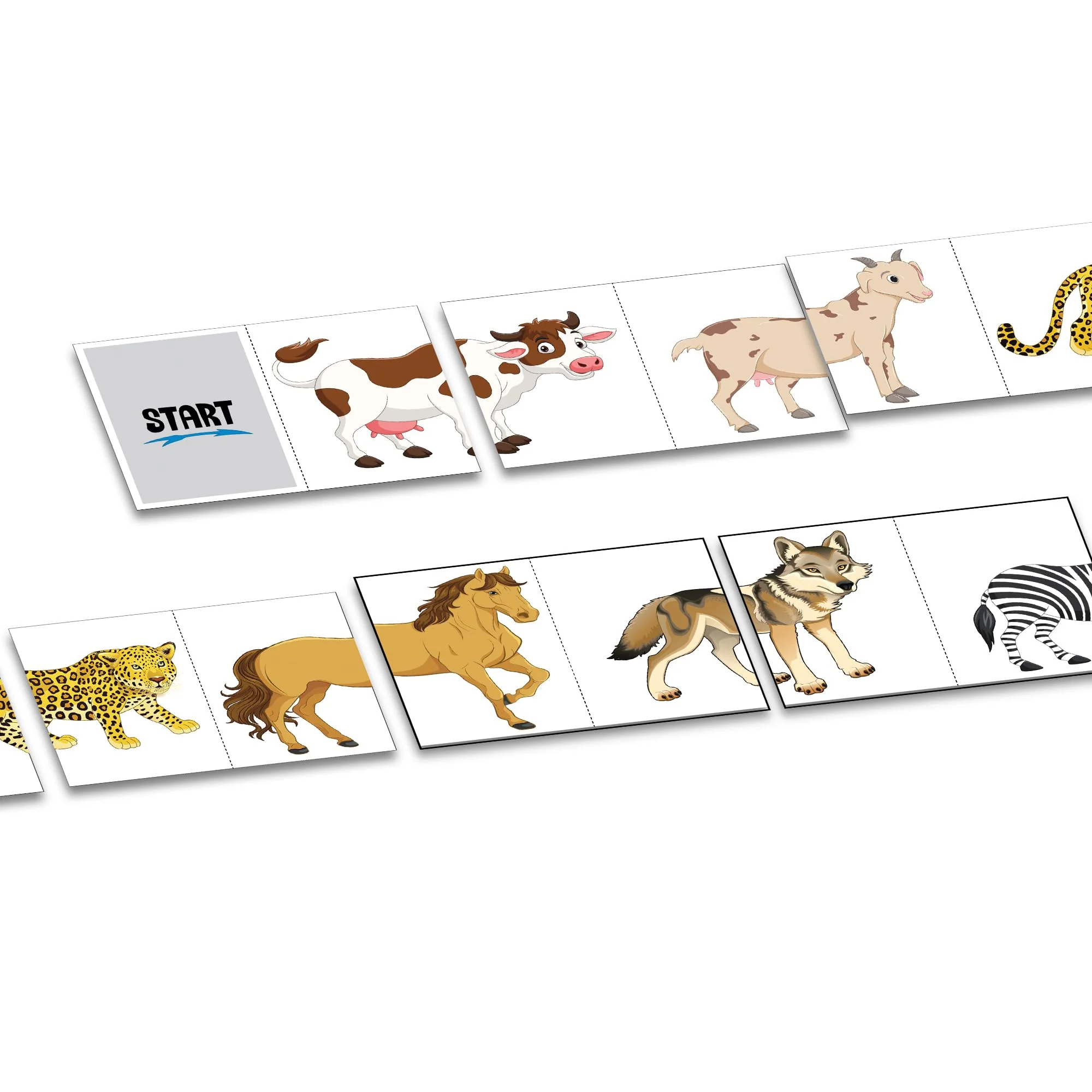 Book Ford Let's Link Animals Card Puzzle for Kids - Image 3
