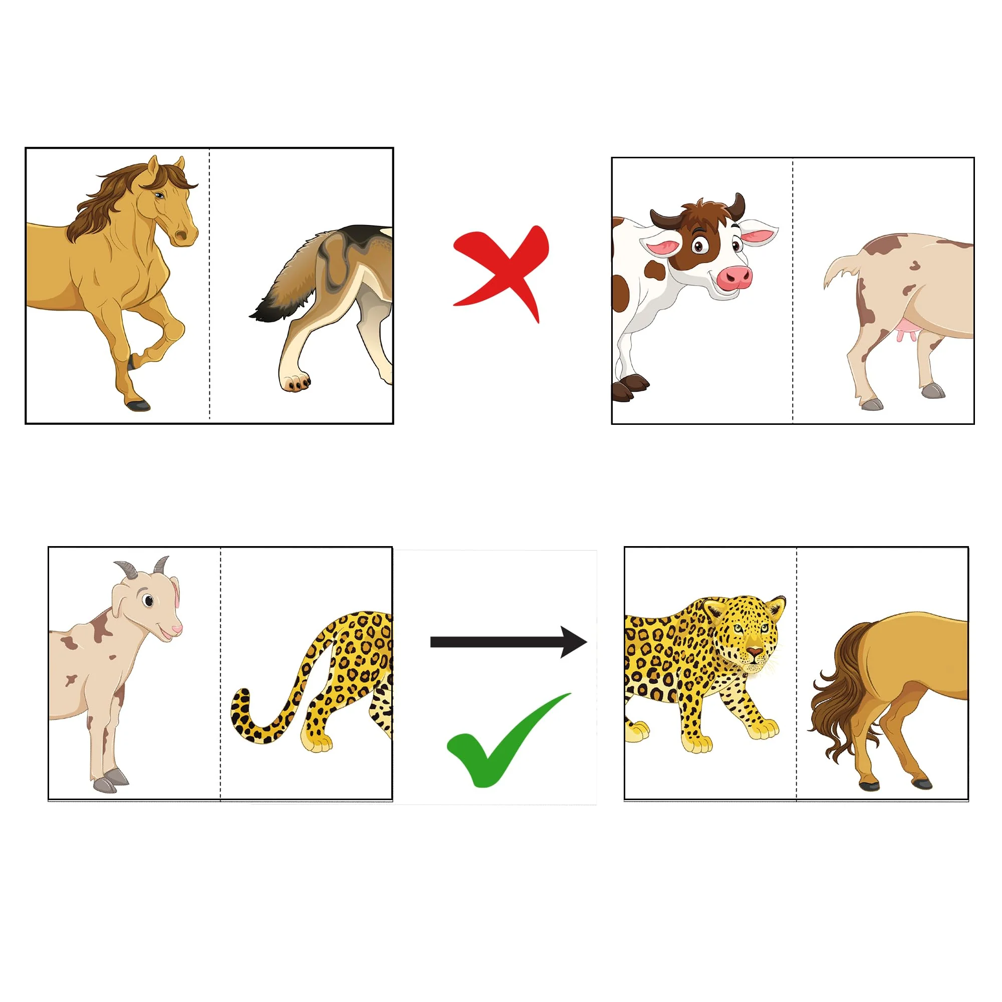 Book Ford Let's Link Animals Card Puzzle for Kids - Image 4