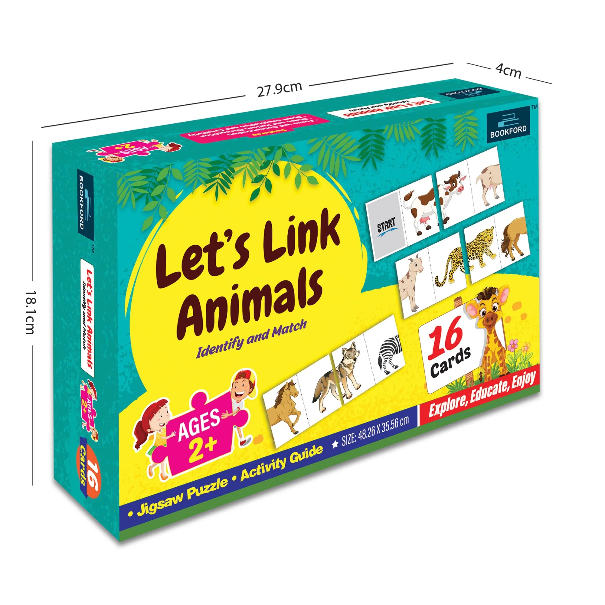 Book Ford Let's Link Animals Card Puzzle for Kids - Image 5