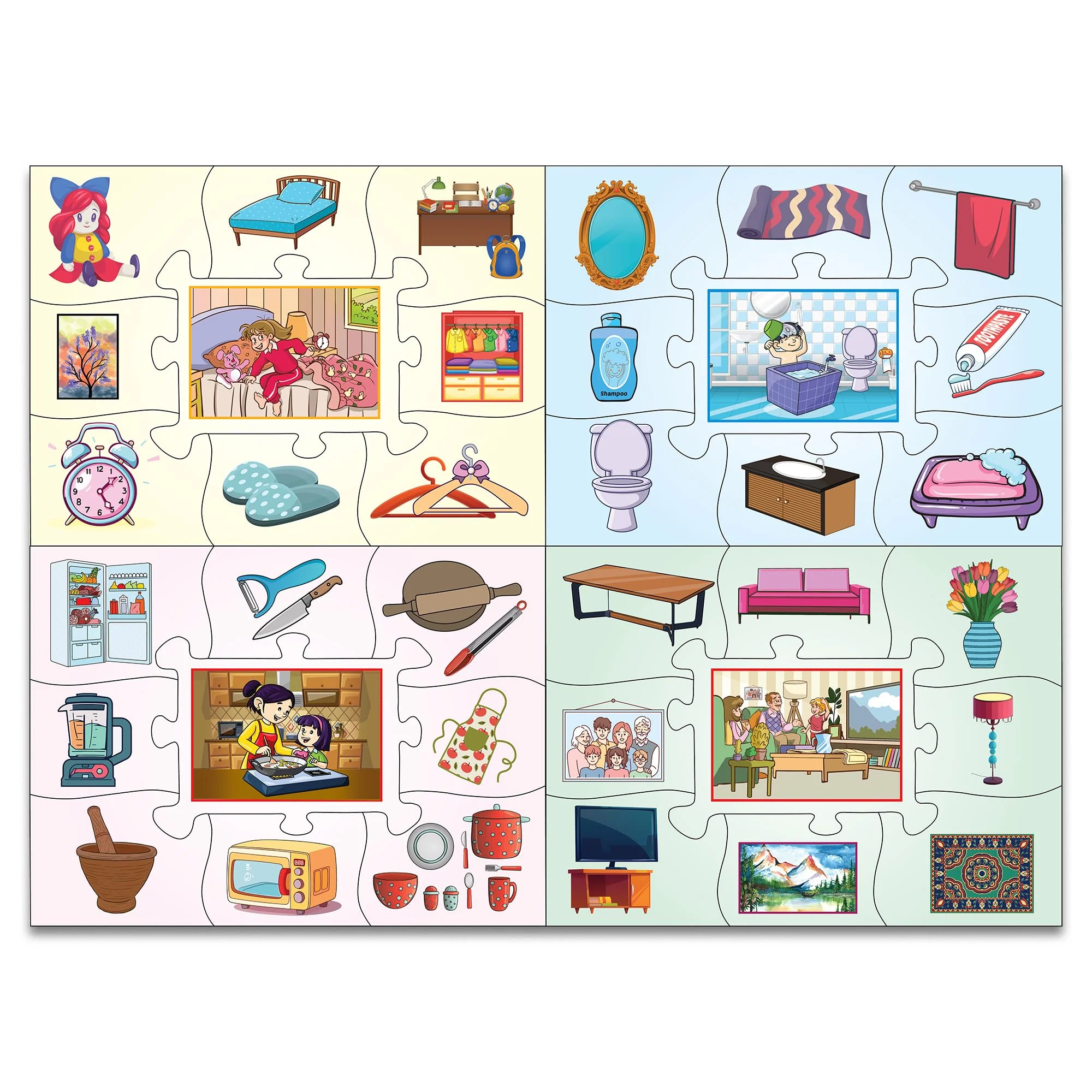 Book Ford My House Jigsaw Puzzle Game & Fun and Learning Educational Toy for Kids (36 Pieces) - Image 4