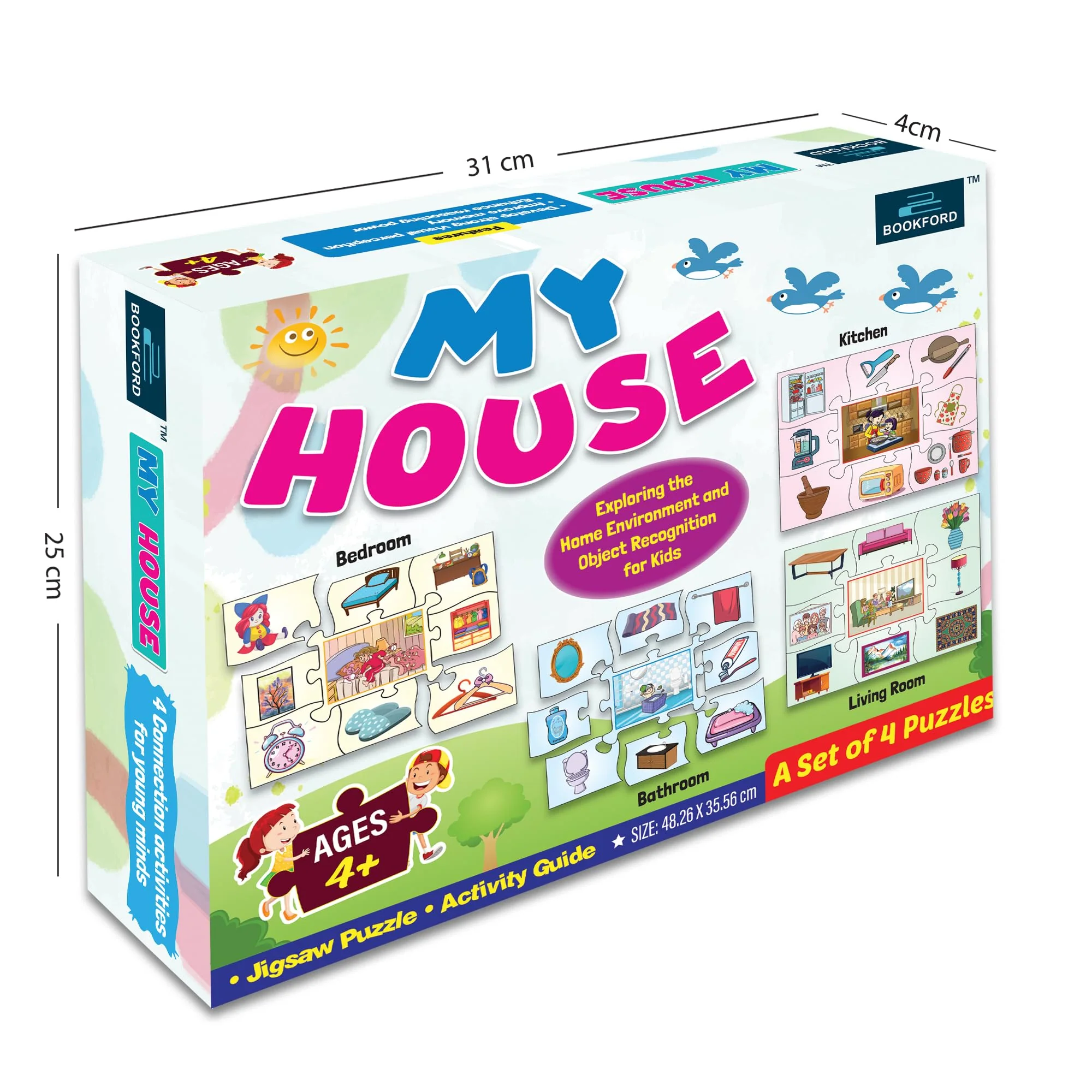 Book Ford My House Jigsaw Puzzle Game & Fun and Learning Educational Toy for Kids (36 Pieces) - Image 5