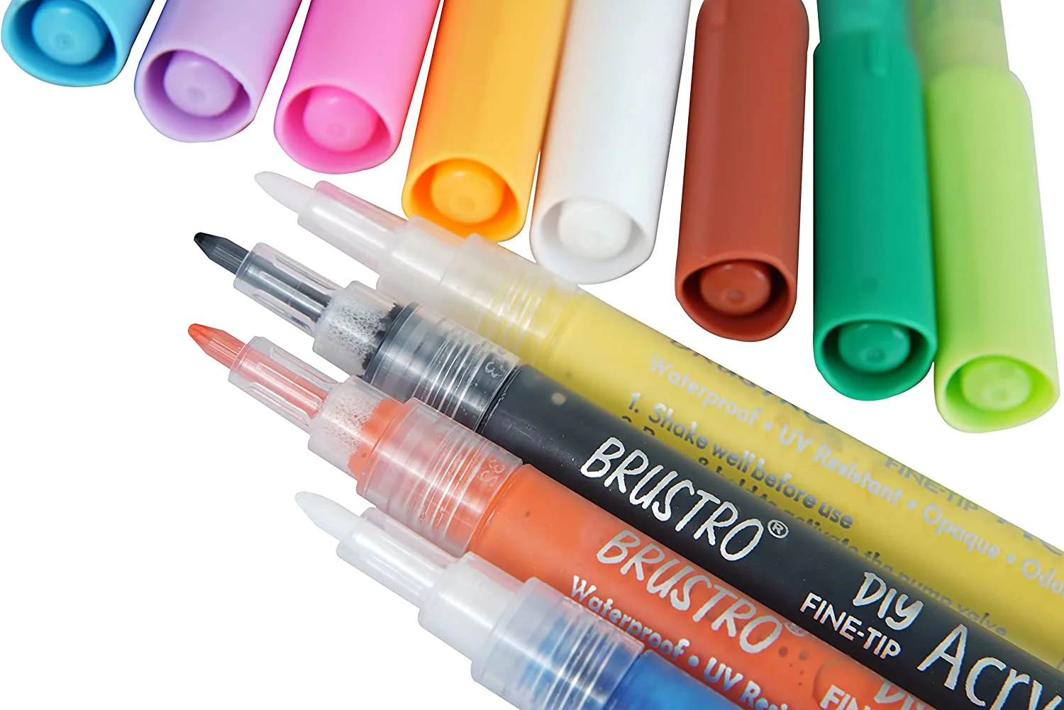 Brustro Acrylic (DIY) Fine Tip Marker Set of 12 - Image 3