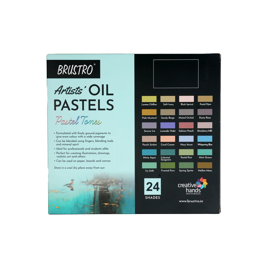 Brustro Artist Oil Pastels Set of 24 (Pastel Tones) - Image 2