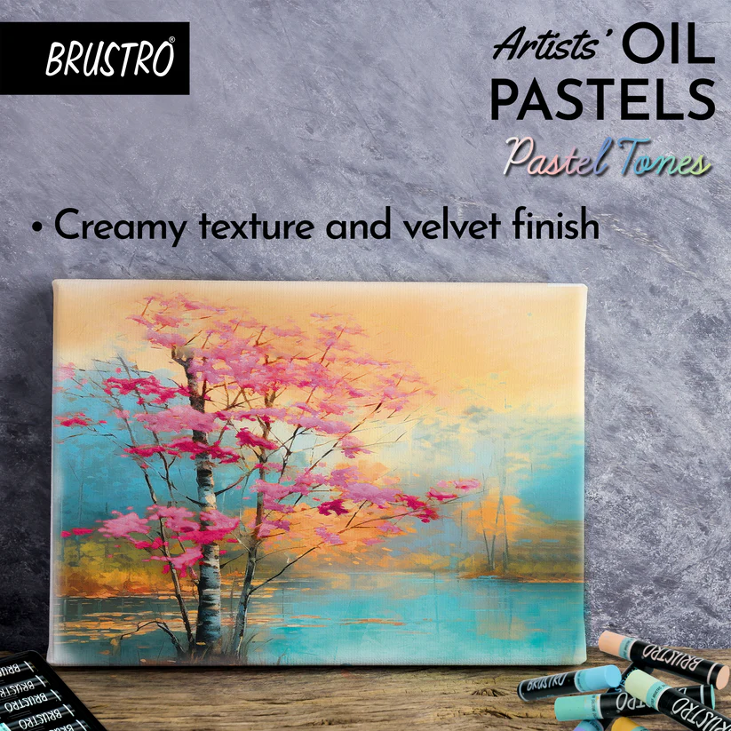 Brustro Artist Oil Pastels Set of 24 (Pastel Tones) - Image 4