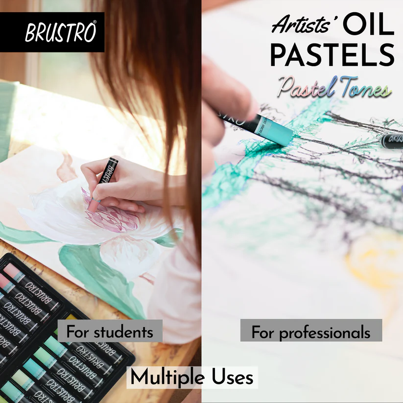 Brustro Artist Oil Pastels Set of 24 (Pastel Tones) - Image 7