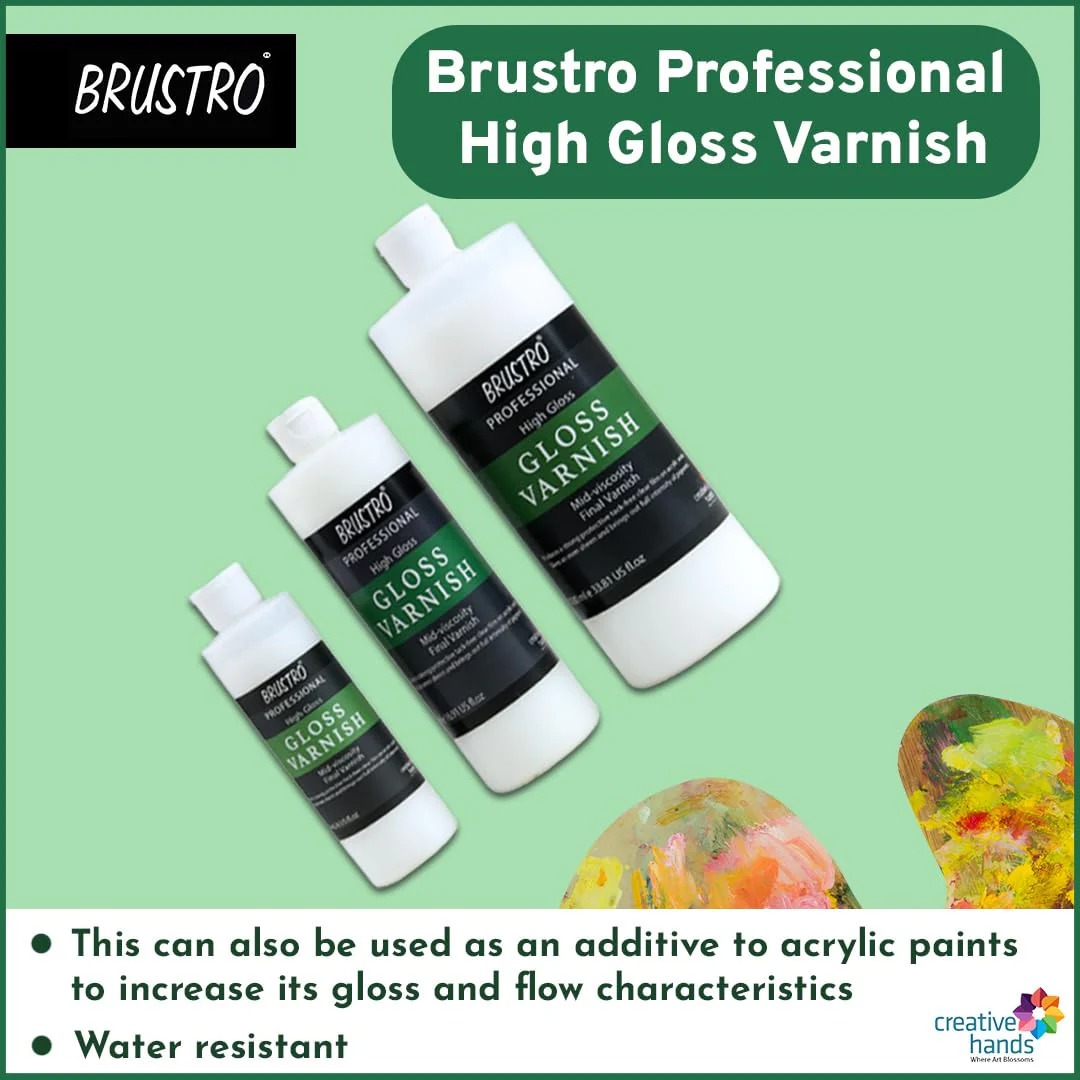 Brustro Artist Professional High Gloss Varnish – 200 ML - Image 6