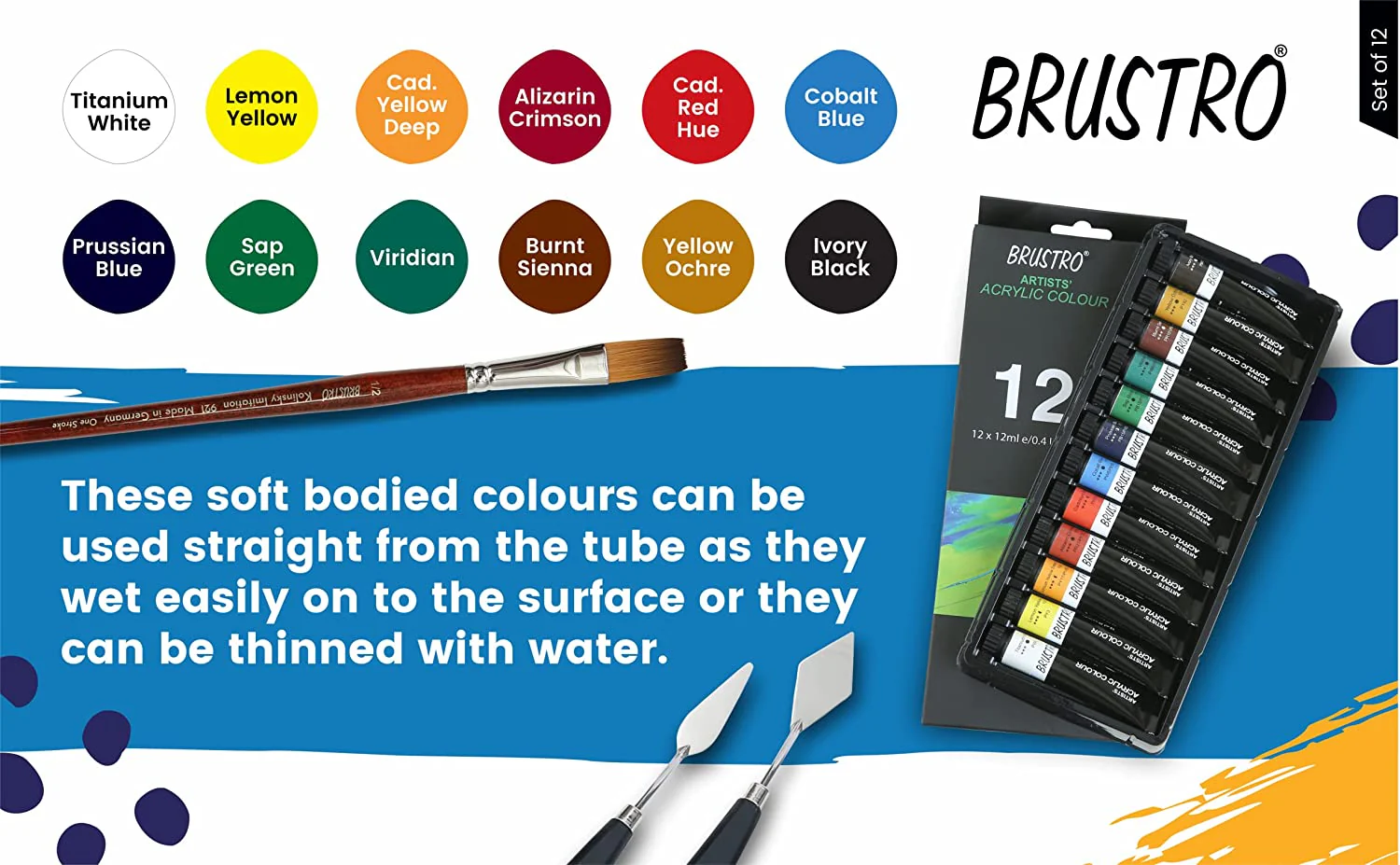 Brustro Artists ’ Acrylic Colour Set - Image 6
