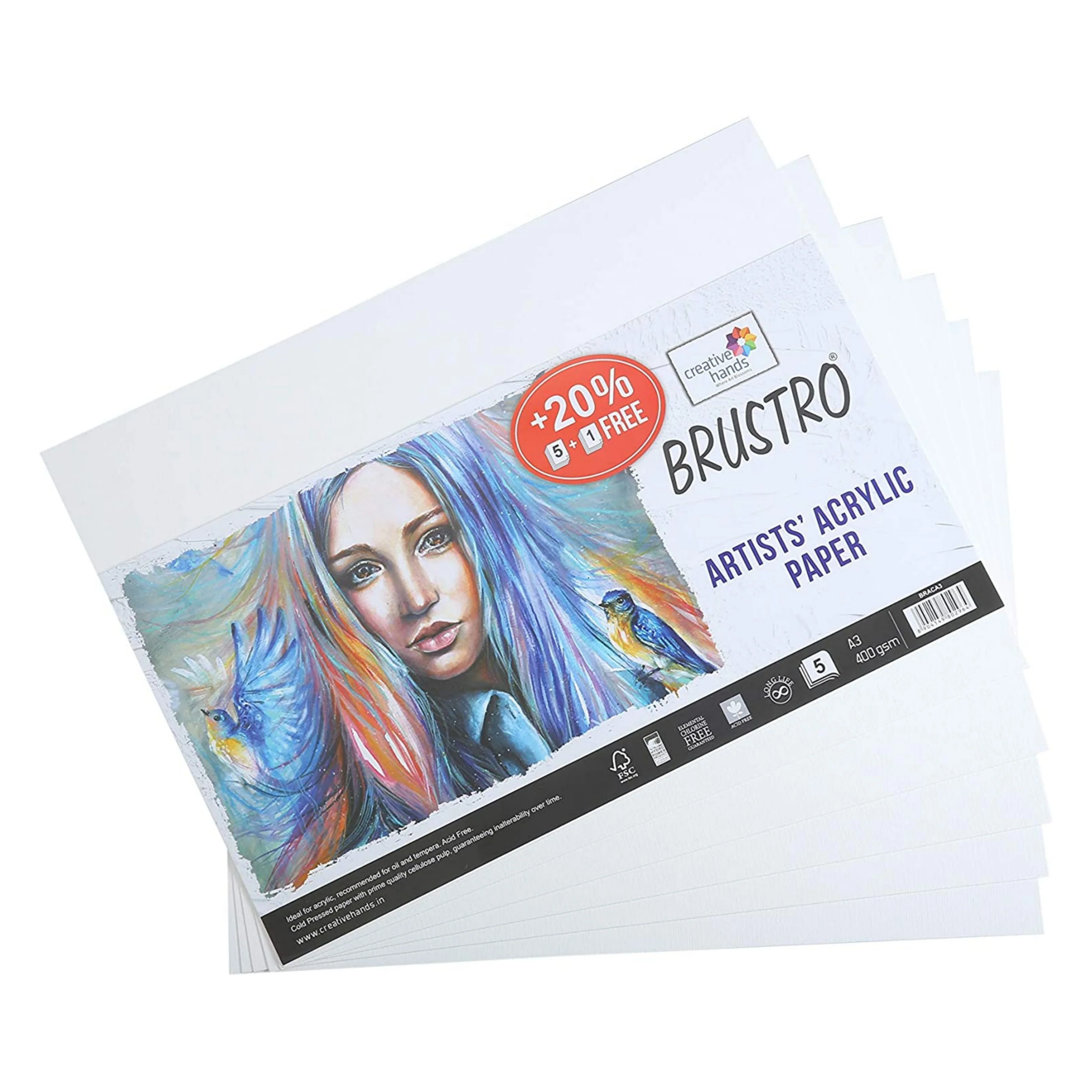 Brustro Artists Acrylic Paper 400 GSM