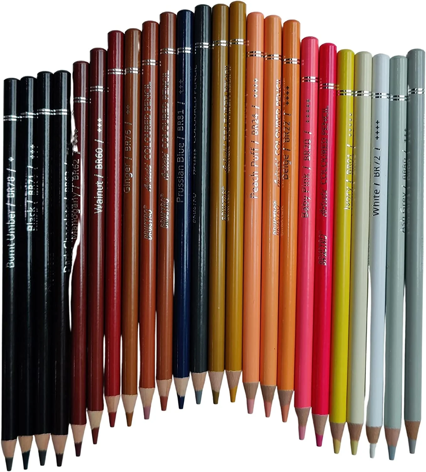 Brustro Artists' Coloured Pencils Skin Tone Set of 24 - Image 5