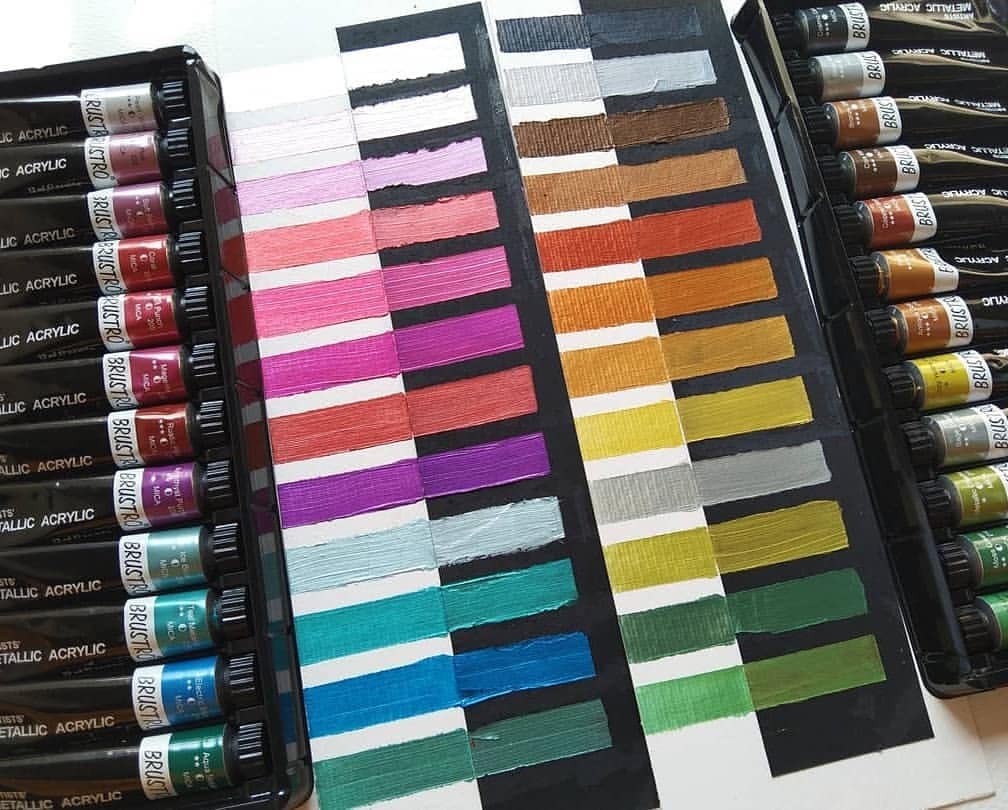 Brustro Artists Metallic Acrylic Set of 24x12ml - Image 3