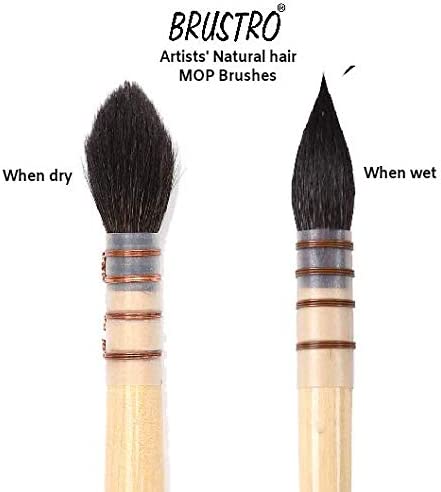 Brustro Artists Natural Hair MOP Brush Set of 4 (0, 2, 4, 8 - Image 4
