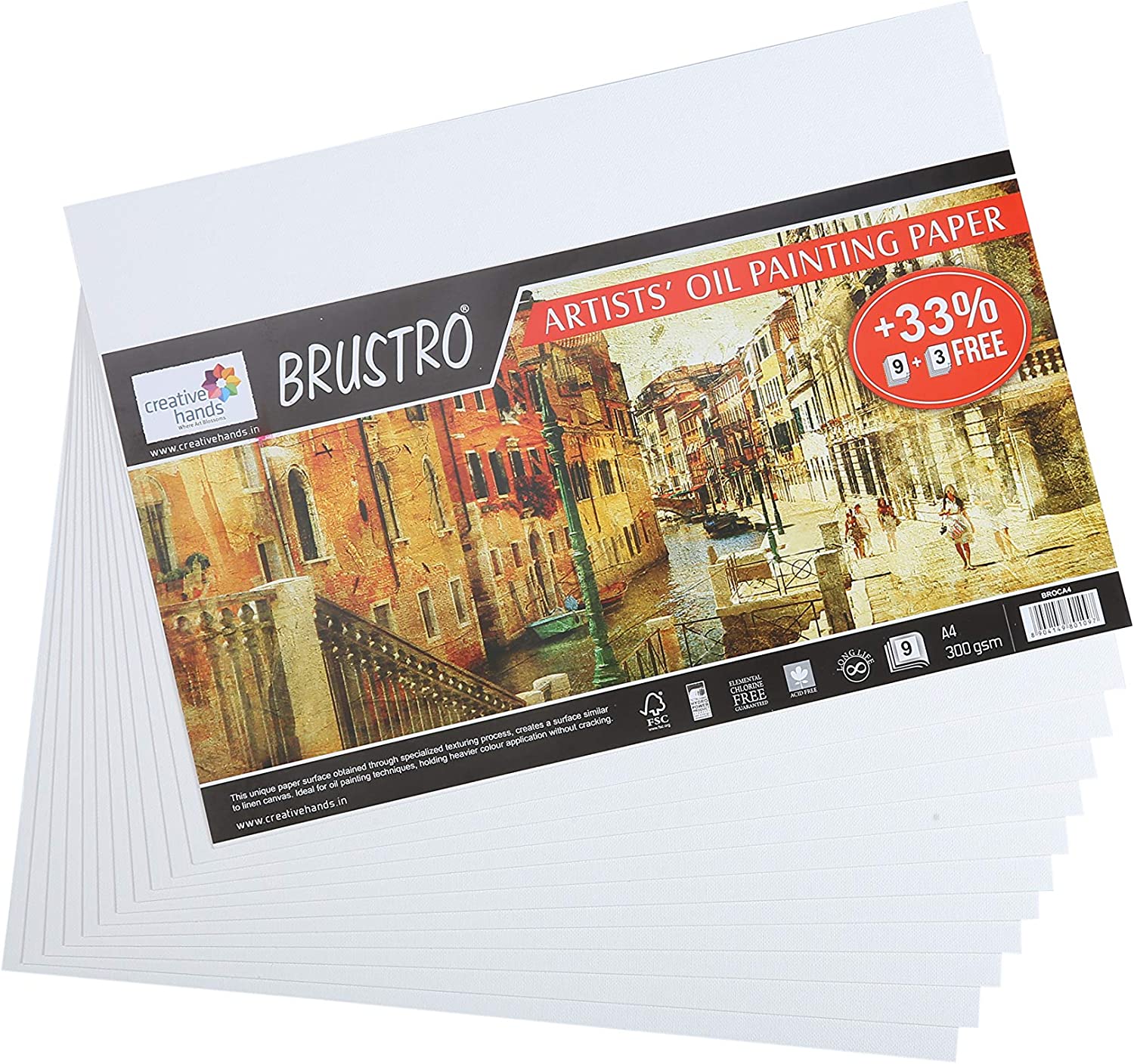 Brustro Artists Oil Painting Paper 300 GSM - Image 2