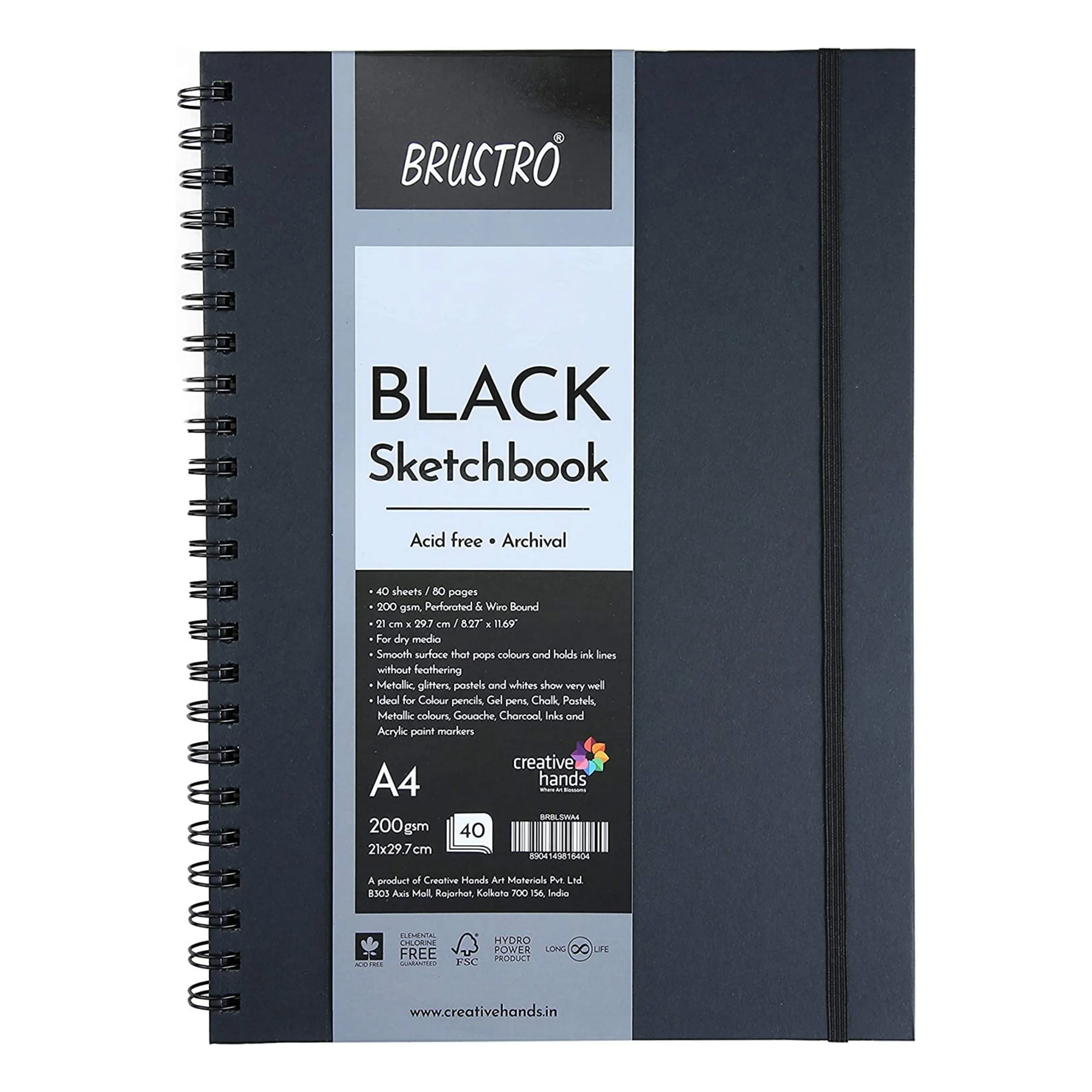 Brustro Black Sketchbook 200gsm