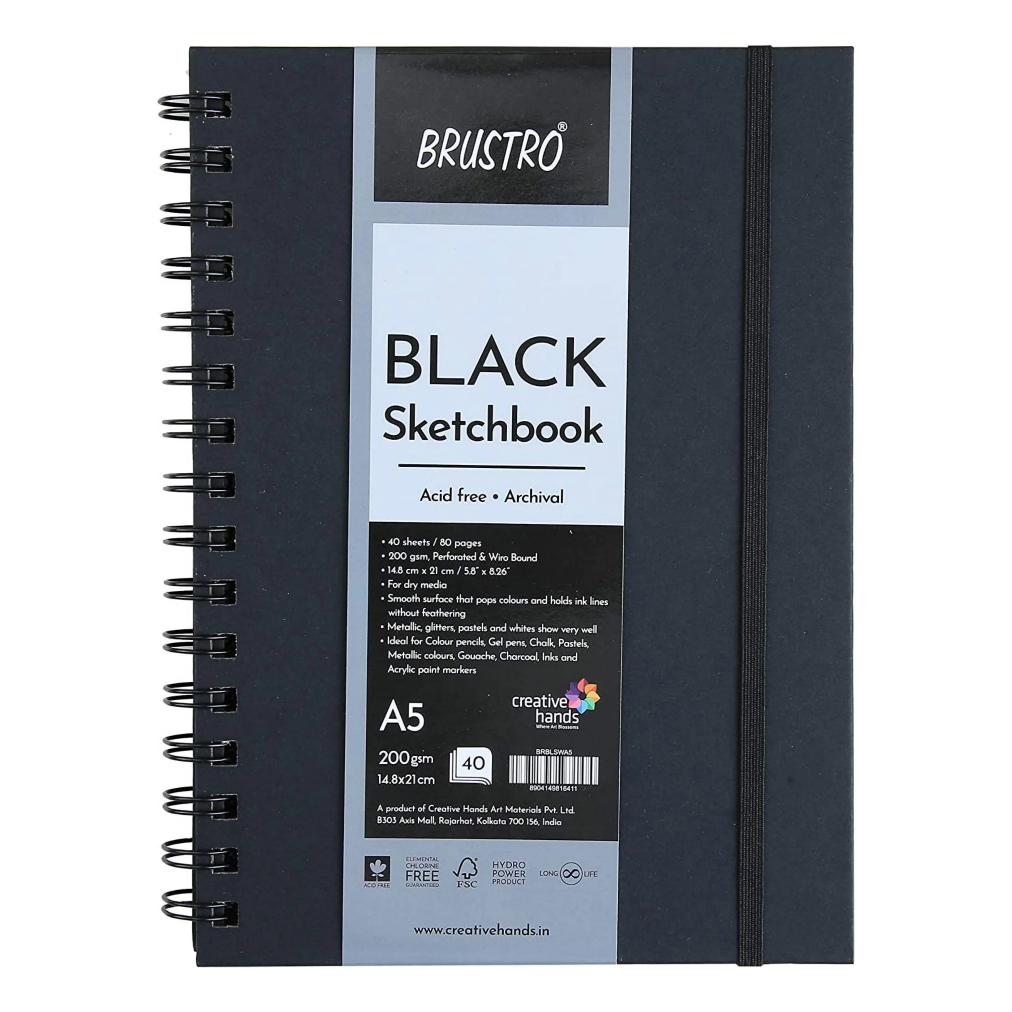 Brustro Black Sketchbook 200gsm - Image 2