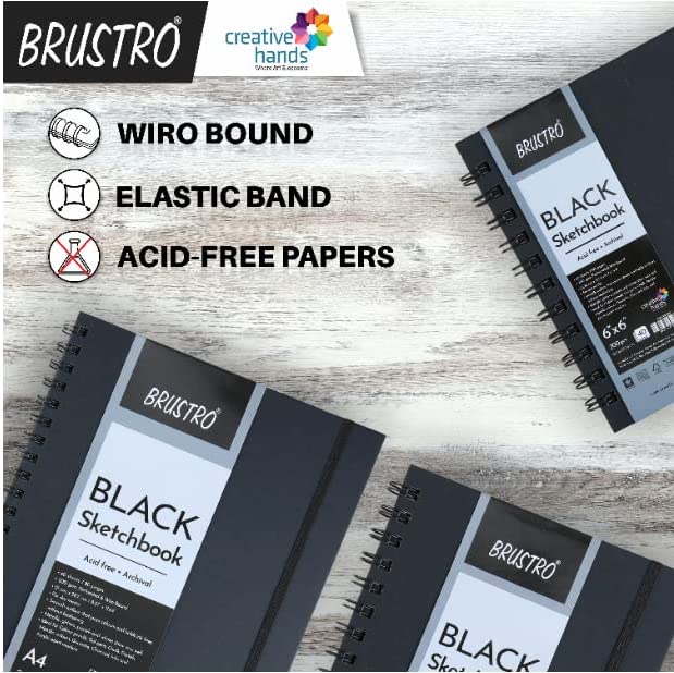 Brustro Black Sketchbook 200gsm - Image 4