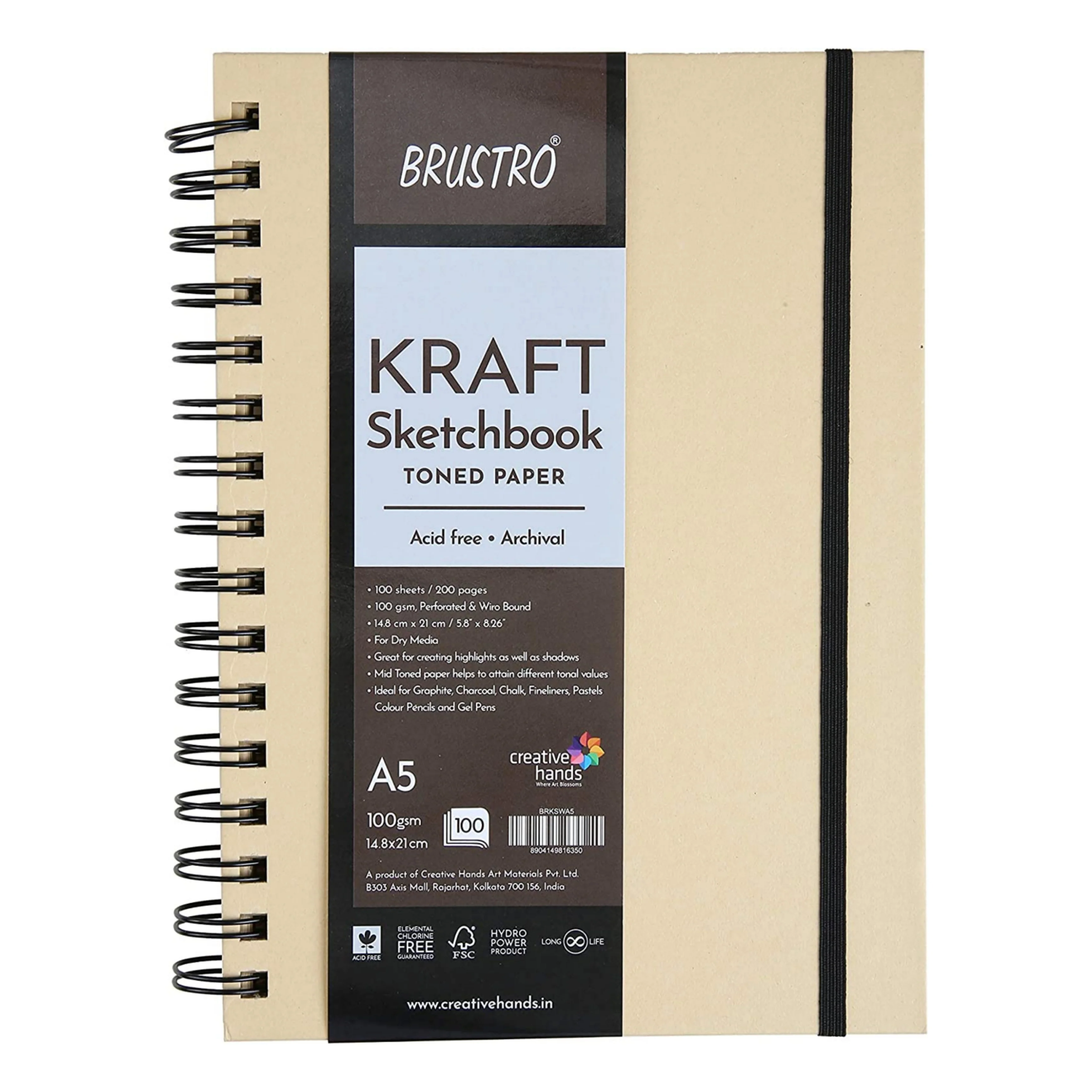 Brustro Kraft Sketchbook Toned Paper 100gsm - Image 2