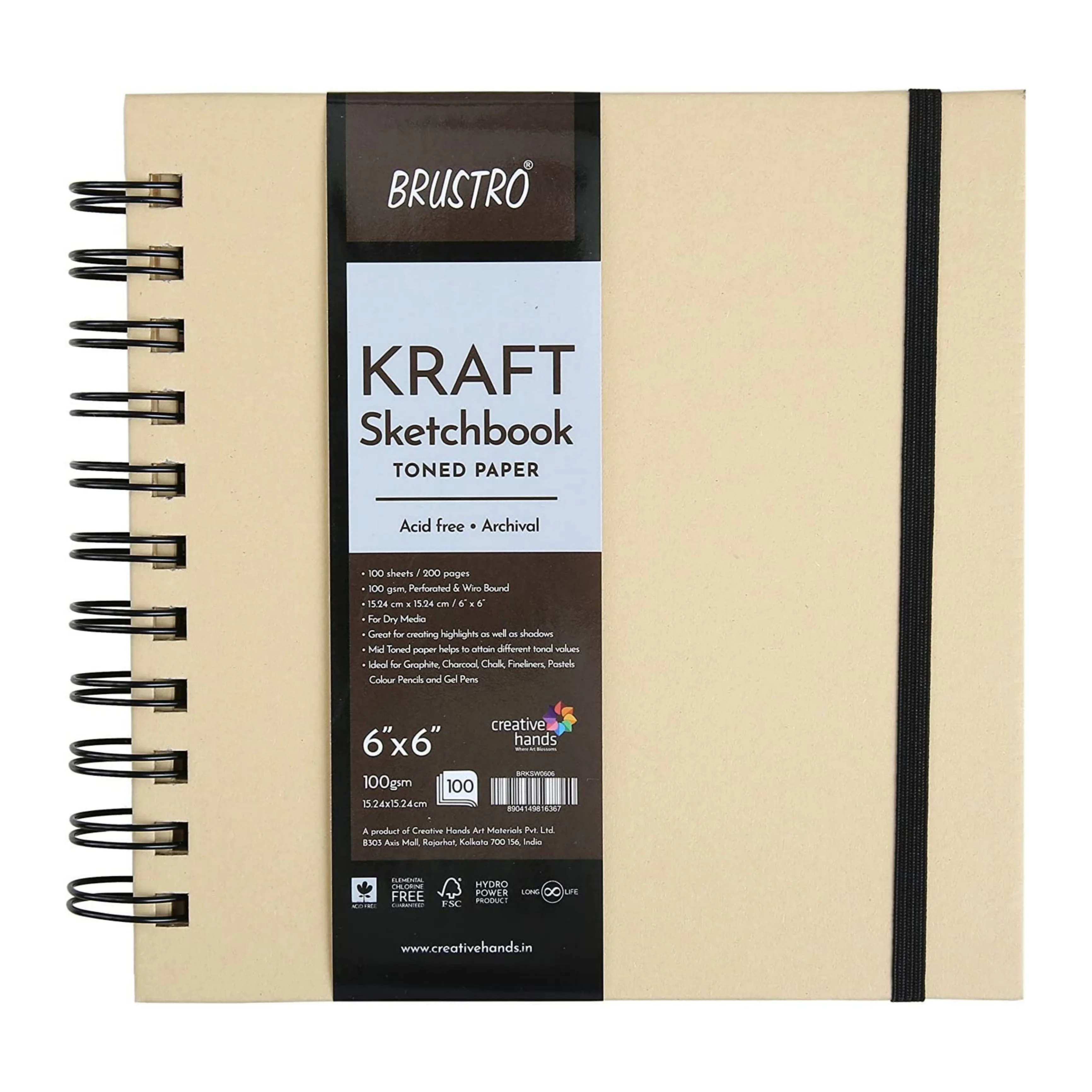 Brustro Kraft Sketchbook Toned Paper 100gsm - Image 3