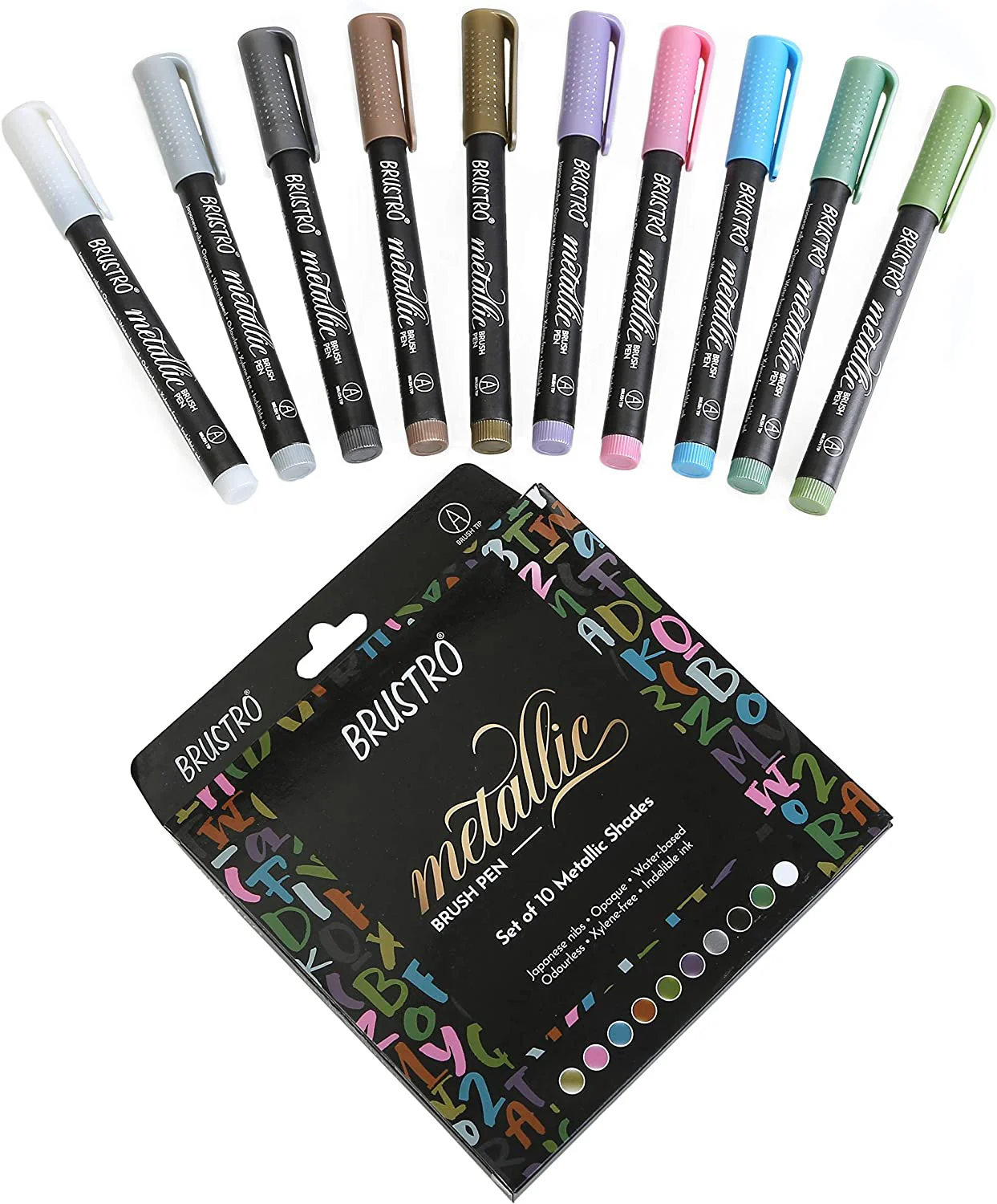 Brustro Metallic Brush Pens - Image 4
